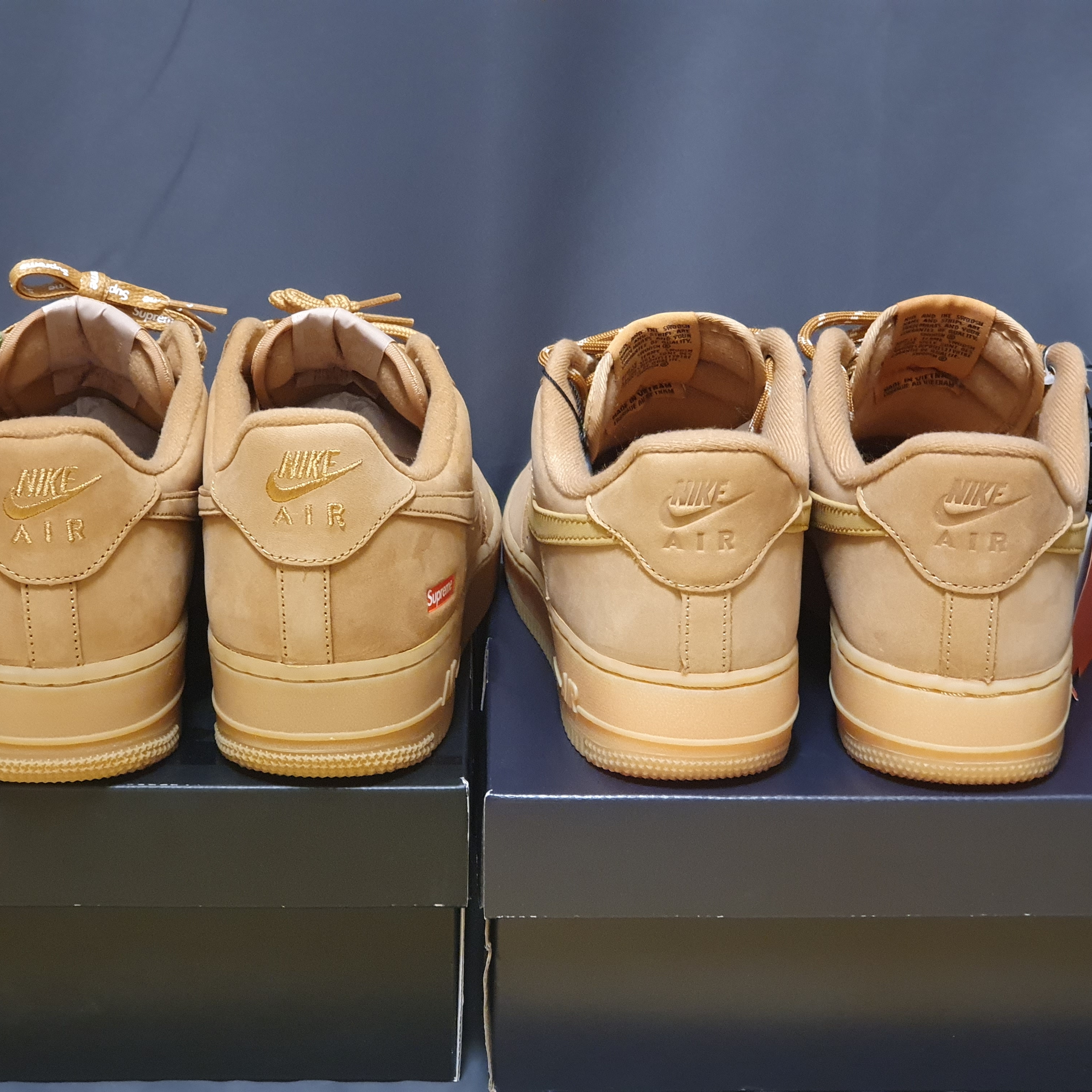 Nike x Supreme Air Force 1 Low Flax, Nike Air Force 1 '07 WB Flax 착용 스타일 - 4