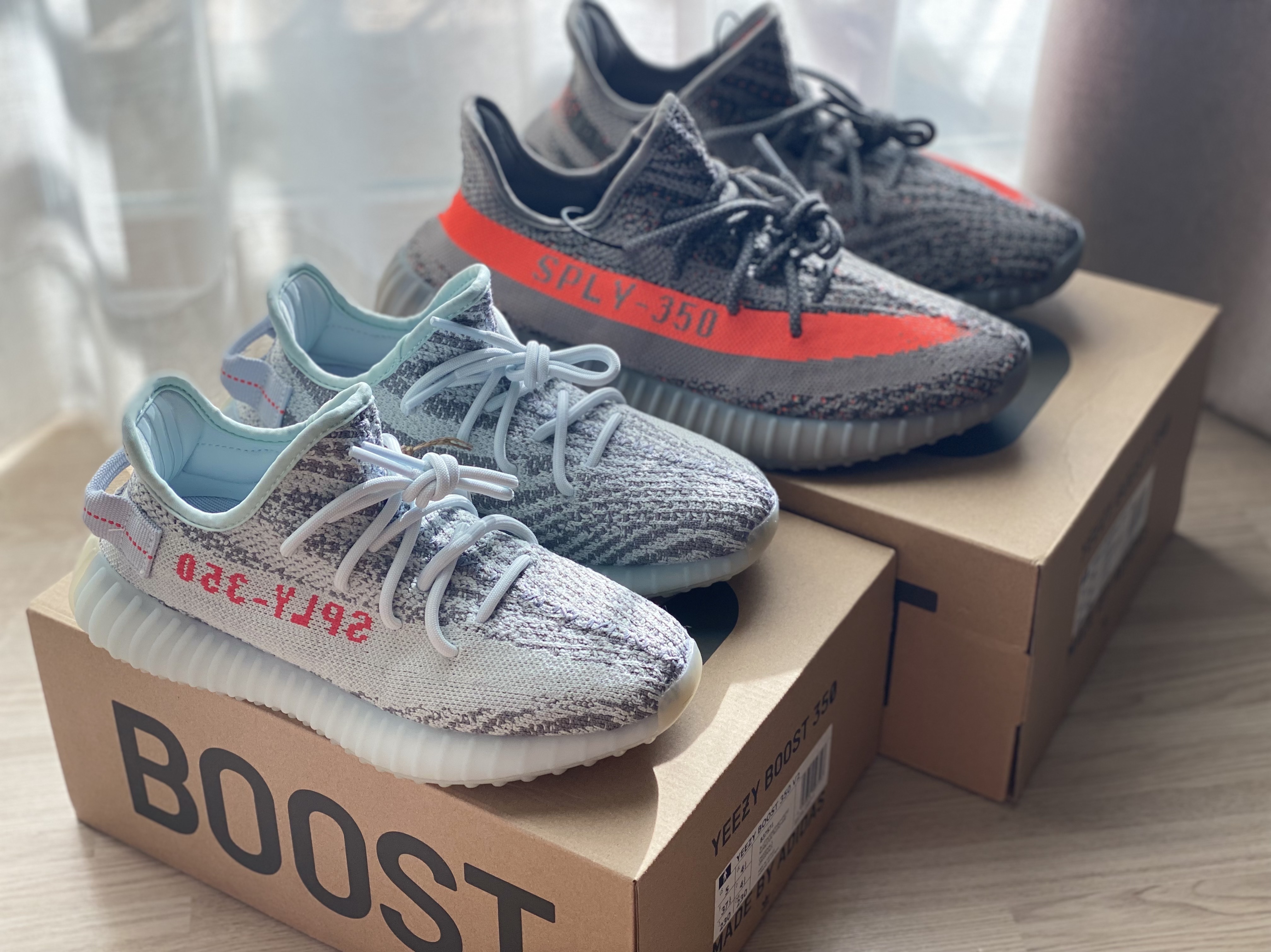 Adidas Yeezy Boost 350 V2 Blue Tint 2017 착용 스타일
