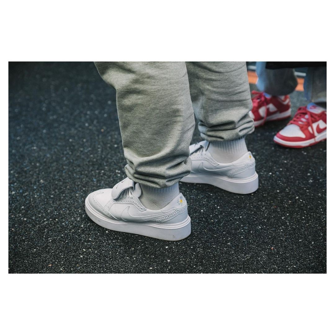 Nike x Peaceminusone Kwondo1 White, (W) Nike Dunk Low Archeo Pink 착용 스타일 - 1