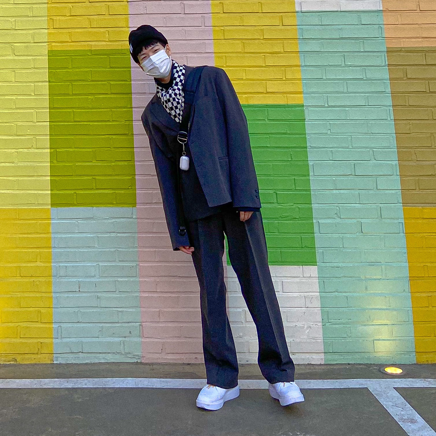 Nike x Peaceminusone Kwondo1 White 착용 스타일 - 1