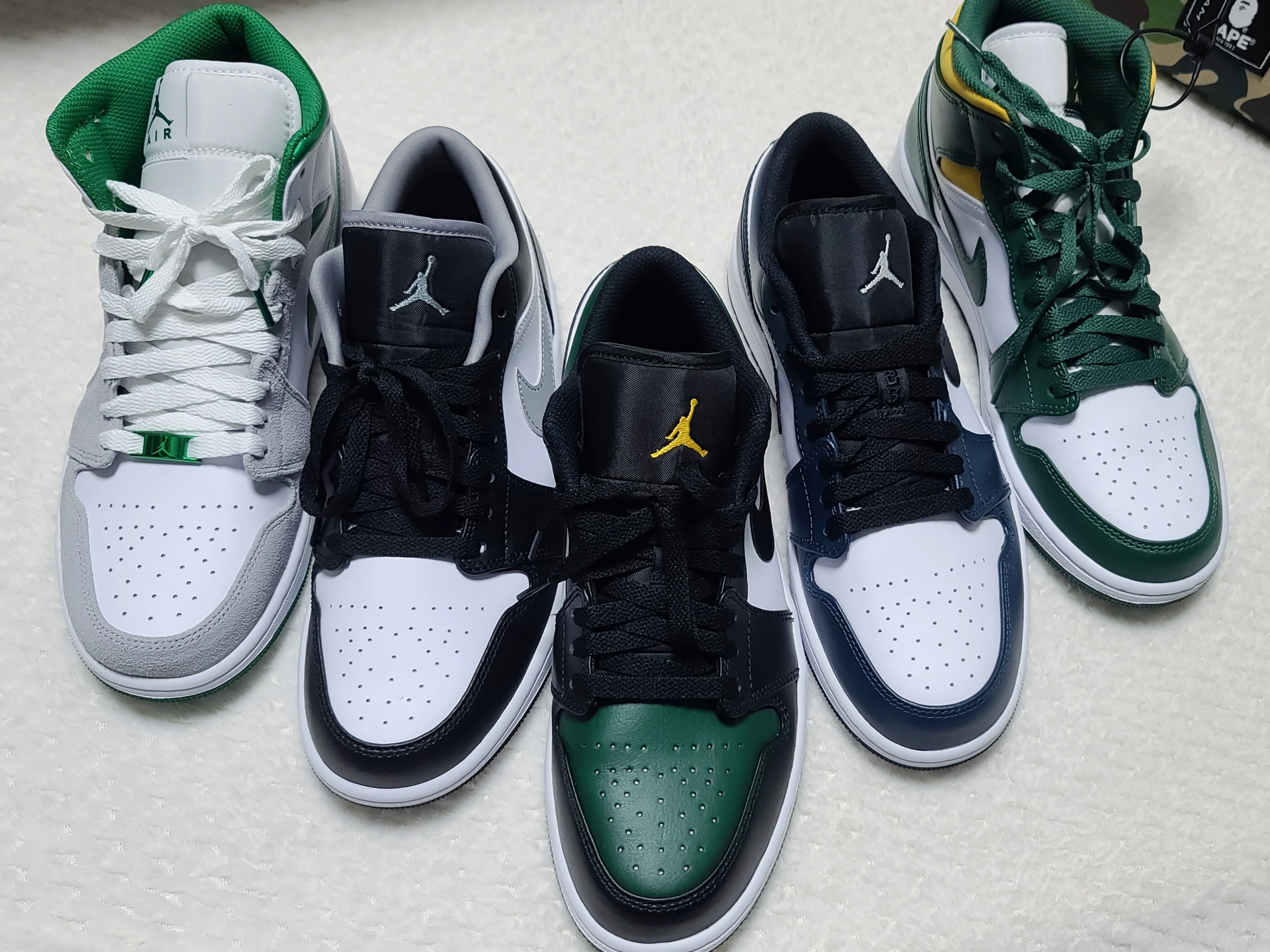 Jordan 1 Low Dark Teal, Jordan 1 Low Green Toe 착용 스타일