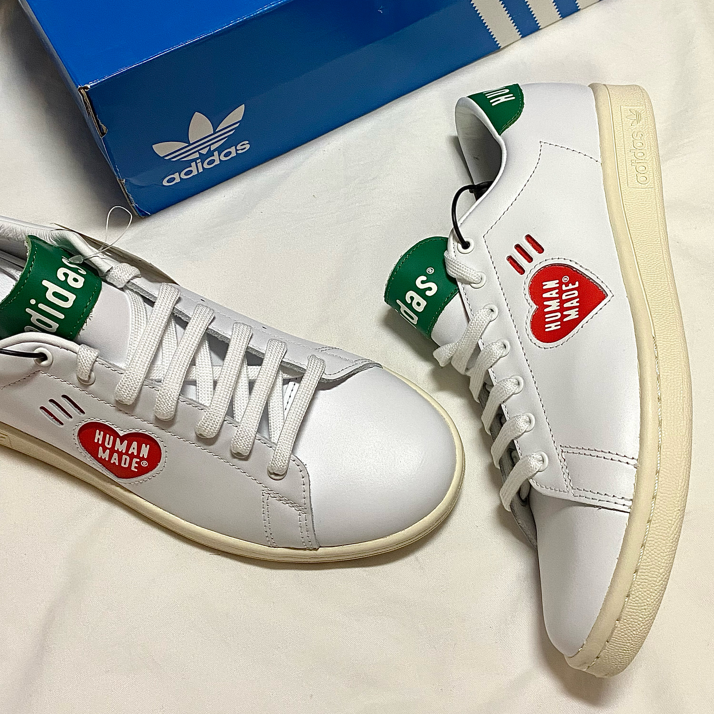 Adidas x Human Made Stan Smith White Green 착용 스타일