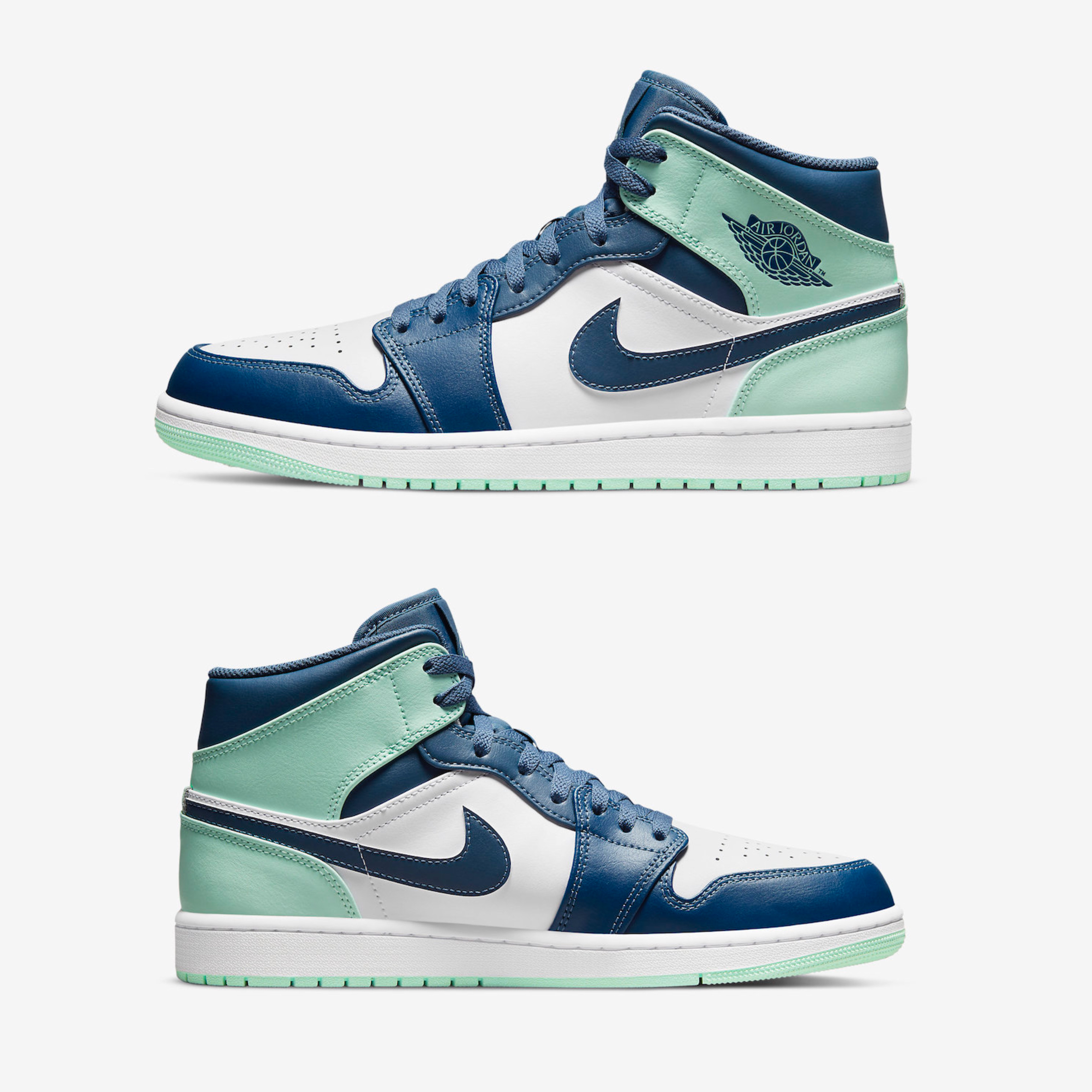 (GS) Jordan 1 Mid Blue Mint, Jordan 1 Mid Blue Mint 착용 스타일 - 3