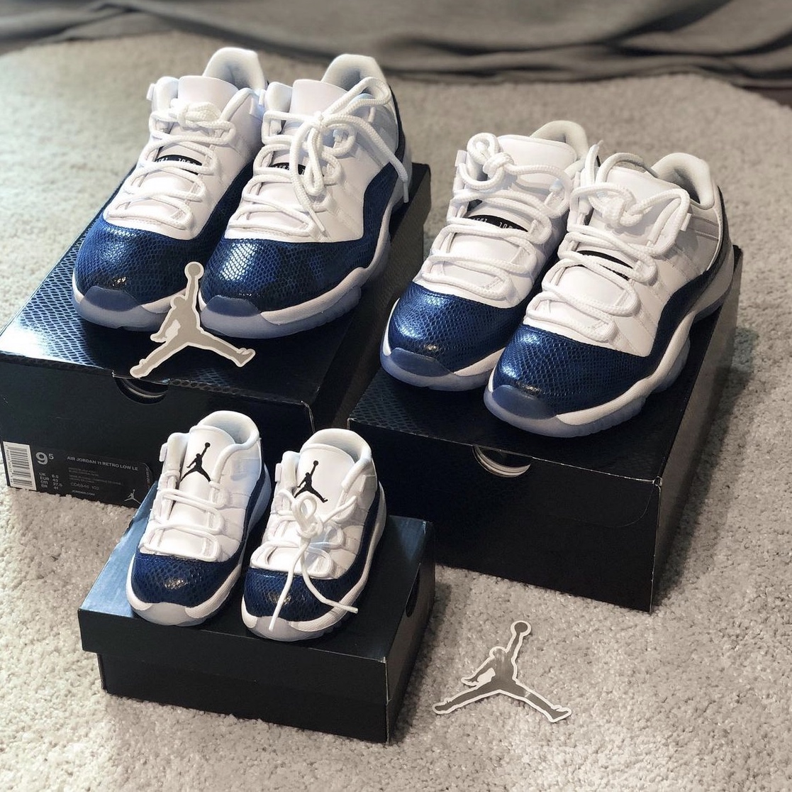 Jordan 11 Retro Low Navy Snakeskin 2019 착용 스타일
