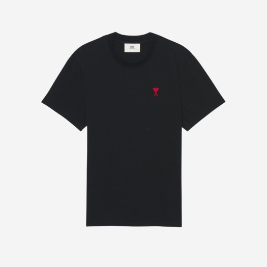 아미 스몰 하트 로고 티셔츠 블랙 - 22SS