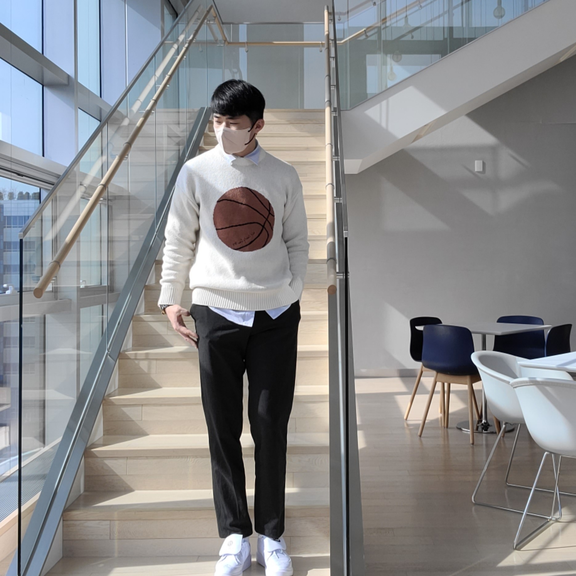 Nike x Peaceminusone Kwondo1 White 착용 스타일