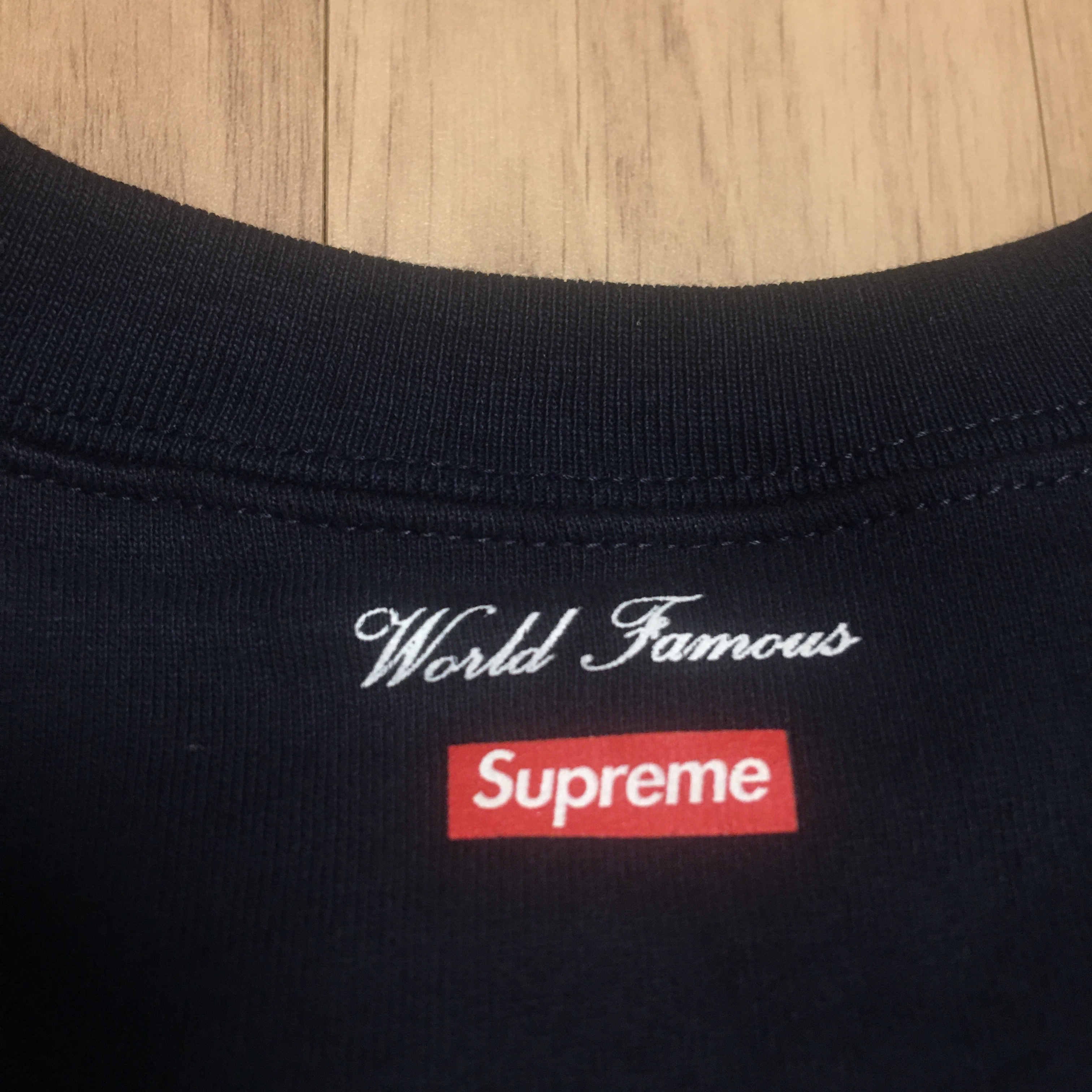 Supreme Aerial Crewneck Navy - 20FW 착용 스타일 - 2