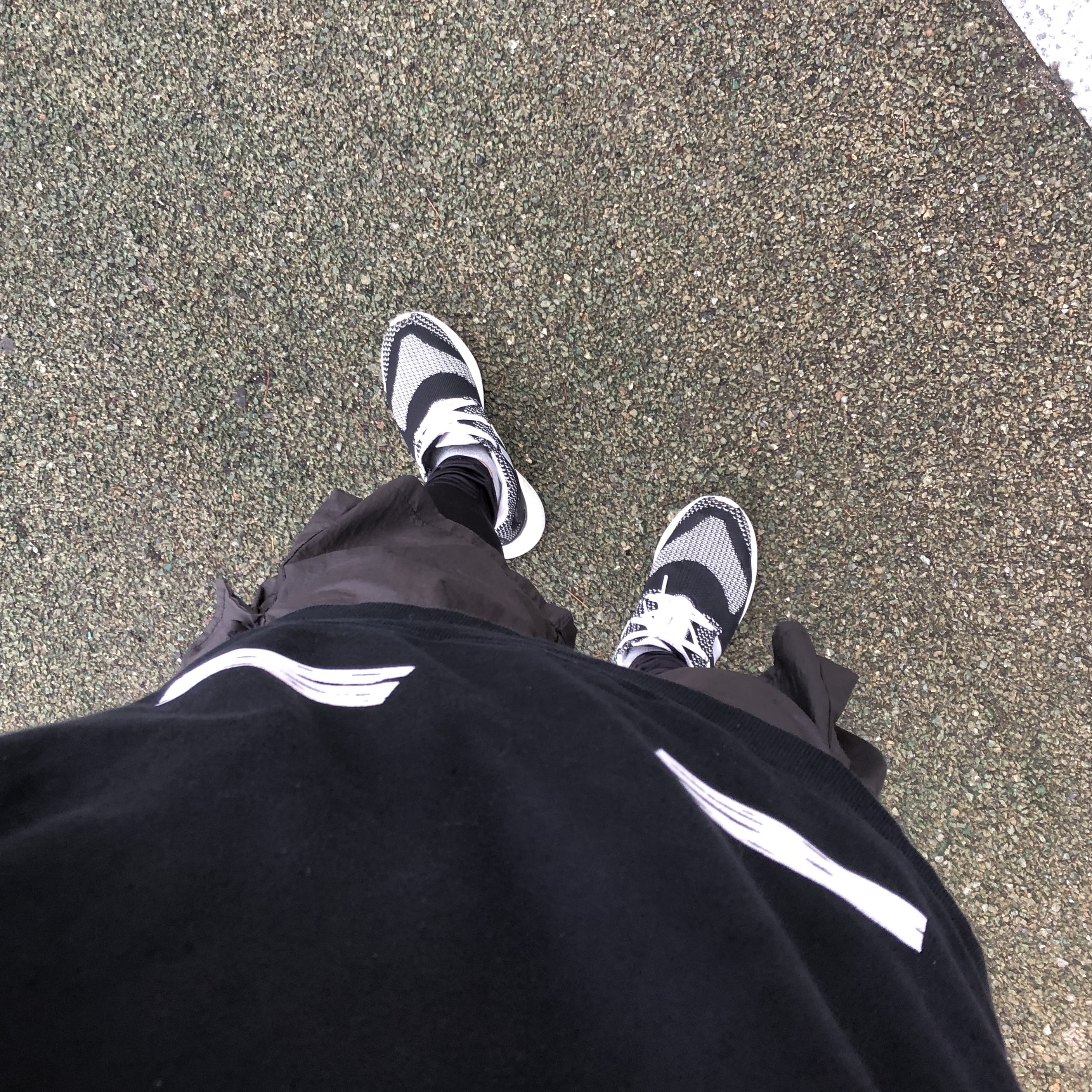 Y-3 Pureboost ZG Knit Core Black 착용 스타일
