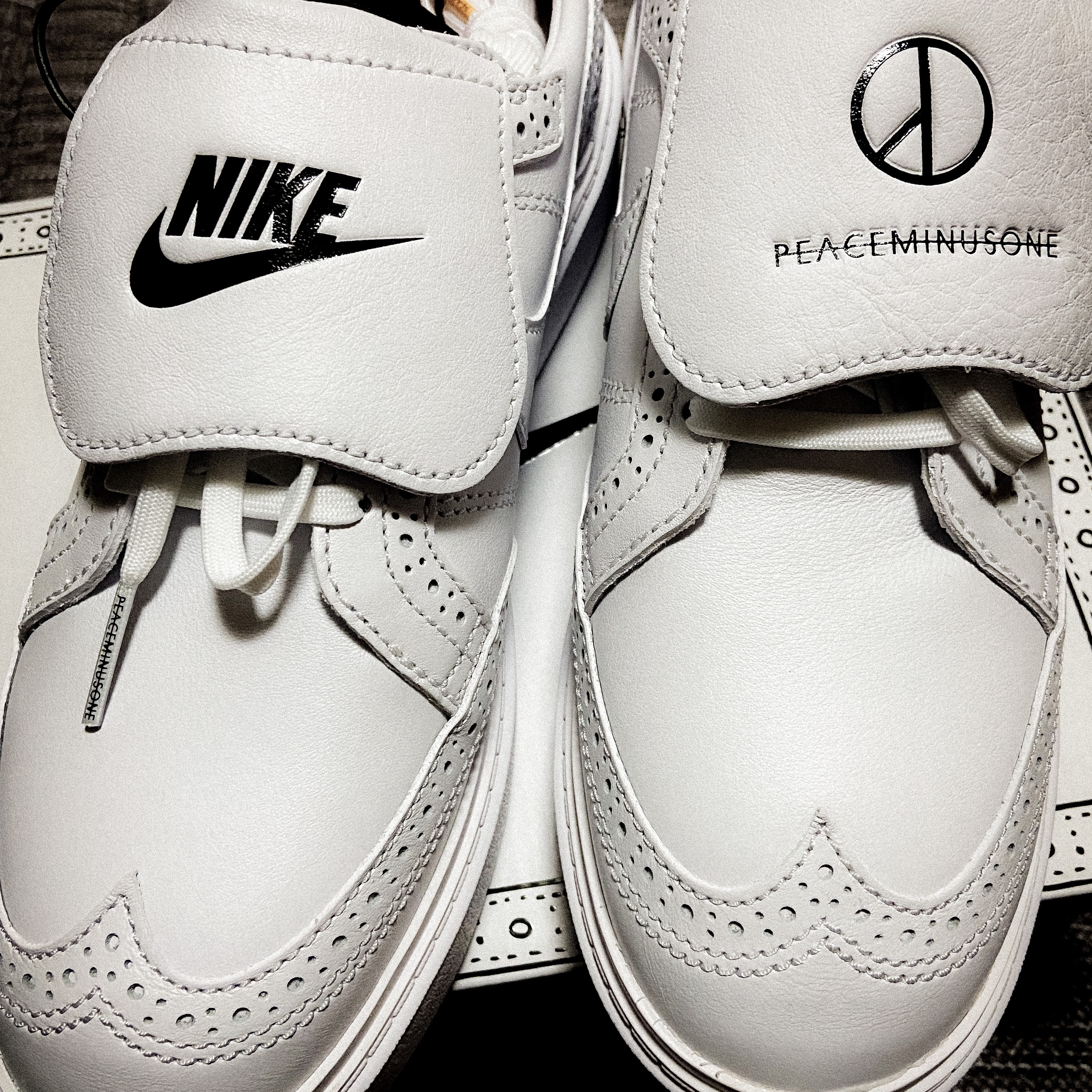 Nike x Peaceminusone Kwondo1 White 착용 스타일 - 3