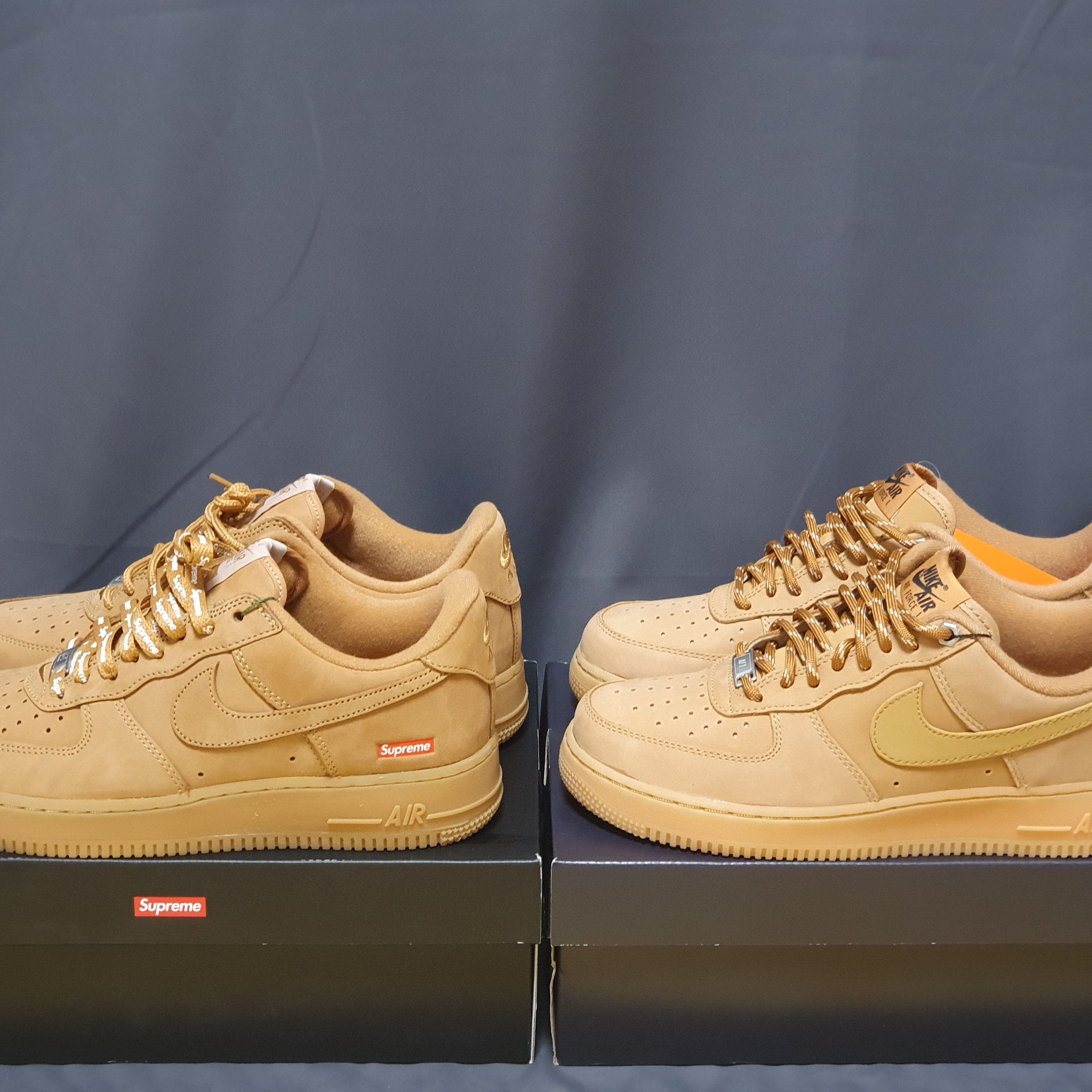 Nike x Supreme Air Force 1 Low Flax, Nike Air Force 1 '07 WB Flax 착용 스타일 - 2