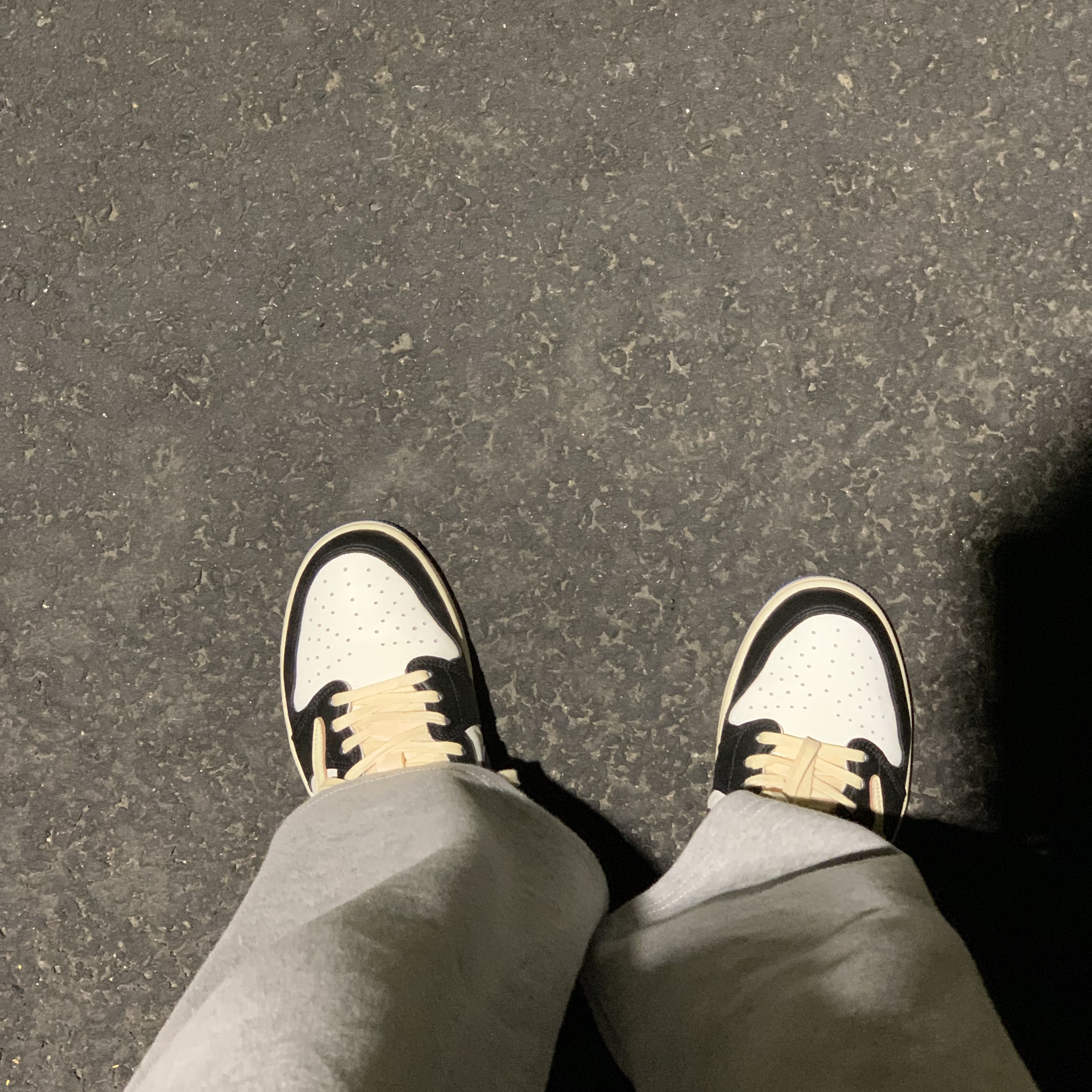 Jordan 1 x Travis Scott x Fragment Retro Low OG SP Military Blue 착용 스타일 - 2