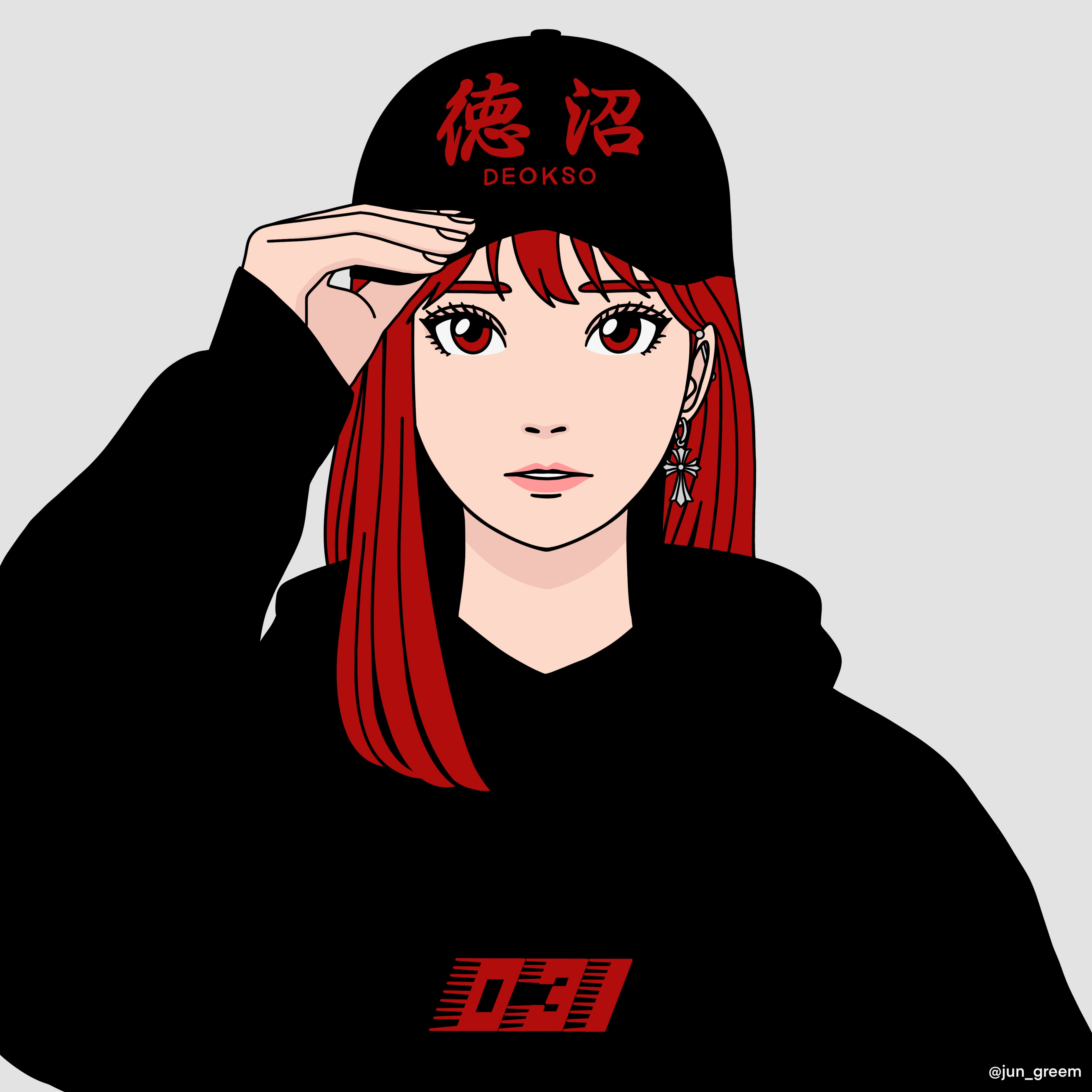 Darkr8m Studio x Libilly 031 Hoodie Black, Darkr8m Studio x Libilly Cap Black 착용 스타일