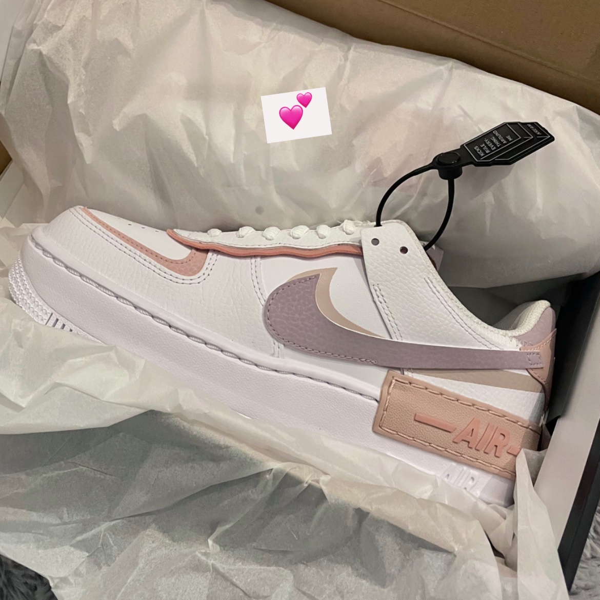 (W) Nike Air Force 1 Shadow White Pink Oxford 착용 스타일
