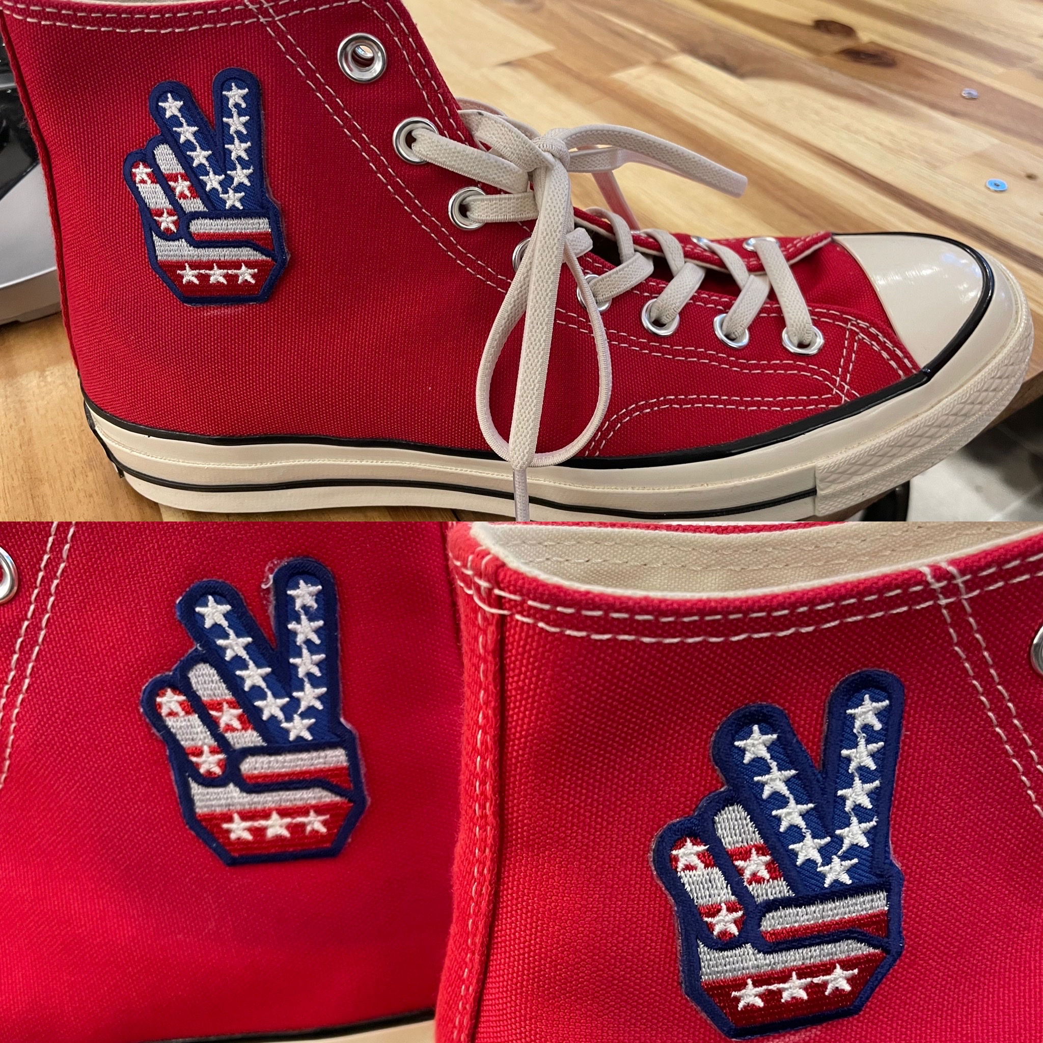 Converse Chuck 70 High Enamel Red 착용 스타일 - 2