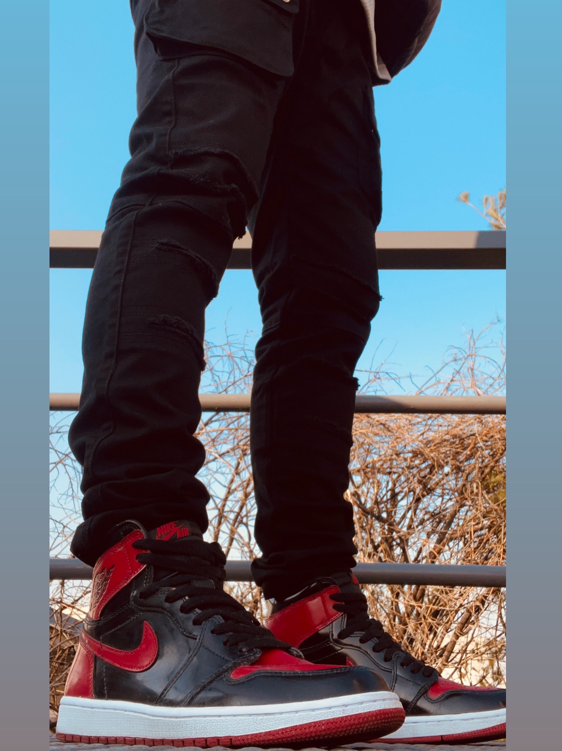 Jordan 1 Retro High OG Patent Bred 착용 스타일
