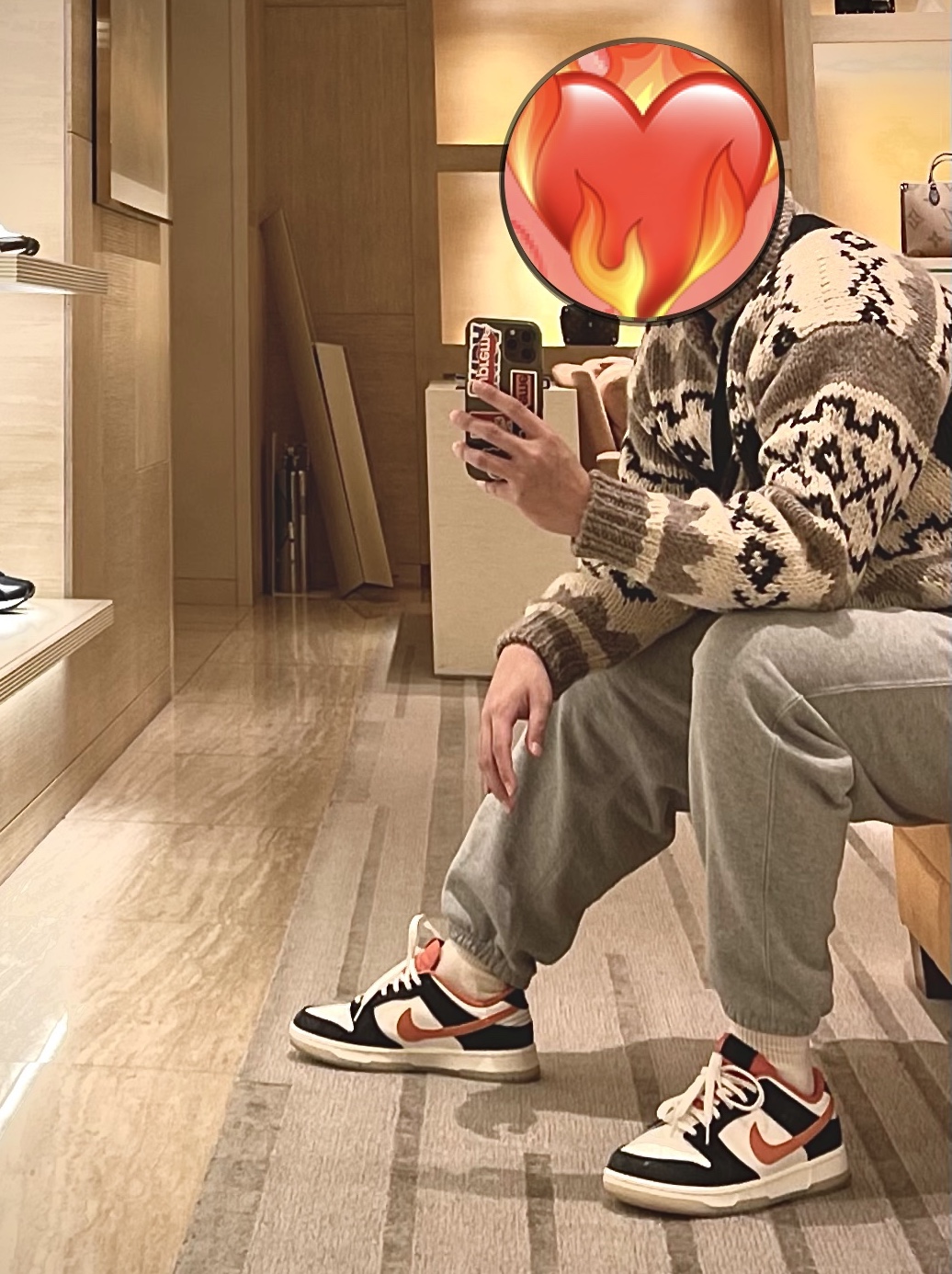 Nike x Stussy NRG ZR Fleece Pants Heather Grey - US/EU, Nike Dunk Low Retro PRM Halloween 착용 스타일 - 1