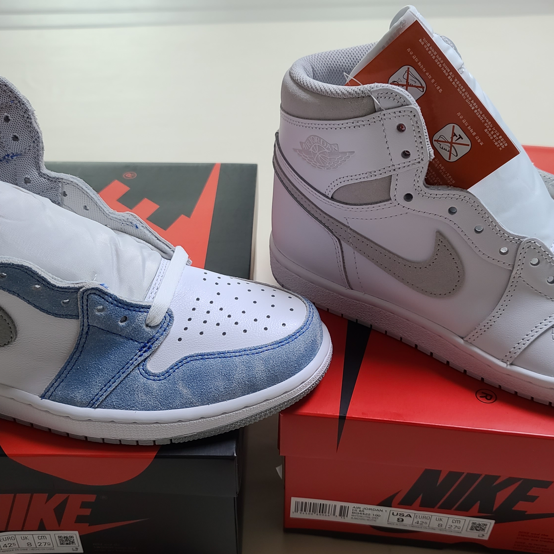 Jordan 1 Retro High OG Hyper Royal, Jordan 1 High 85 Neutral Grey 착용 스타일 - 2