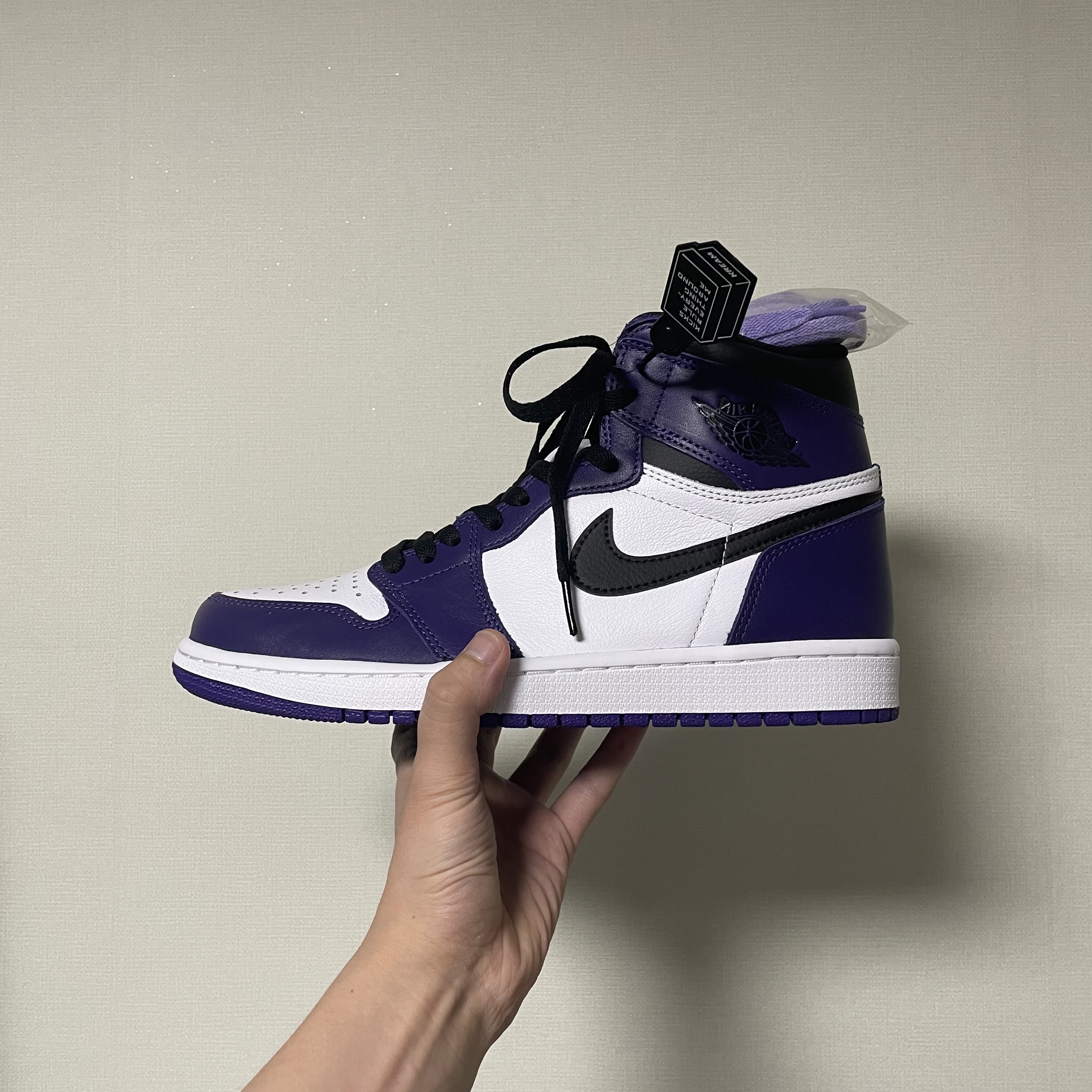 Jordan 1 Retro High OG Court Purple 2020 ์ฐฉ์ฉ ์คํ์ผ