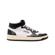 Autry Medalist Mid Leather Sneakers Black White