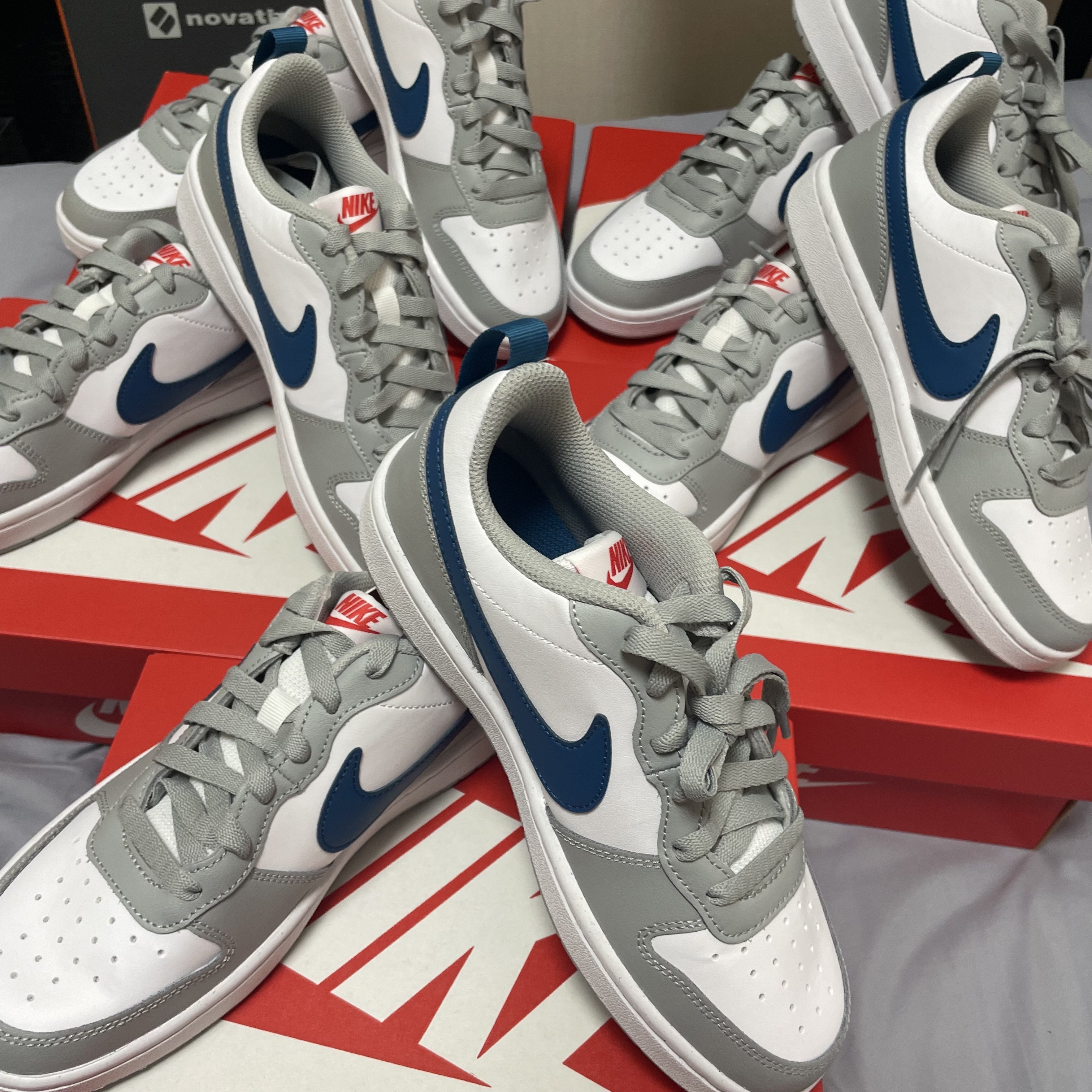 (GS) Nike Court Borough Low 2 Light Smoke Grey 착용 스타일