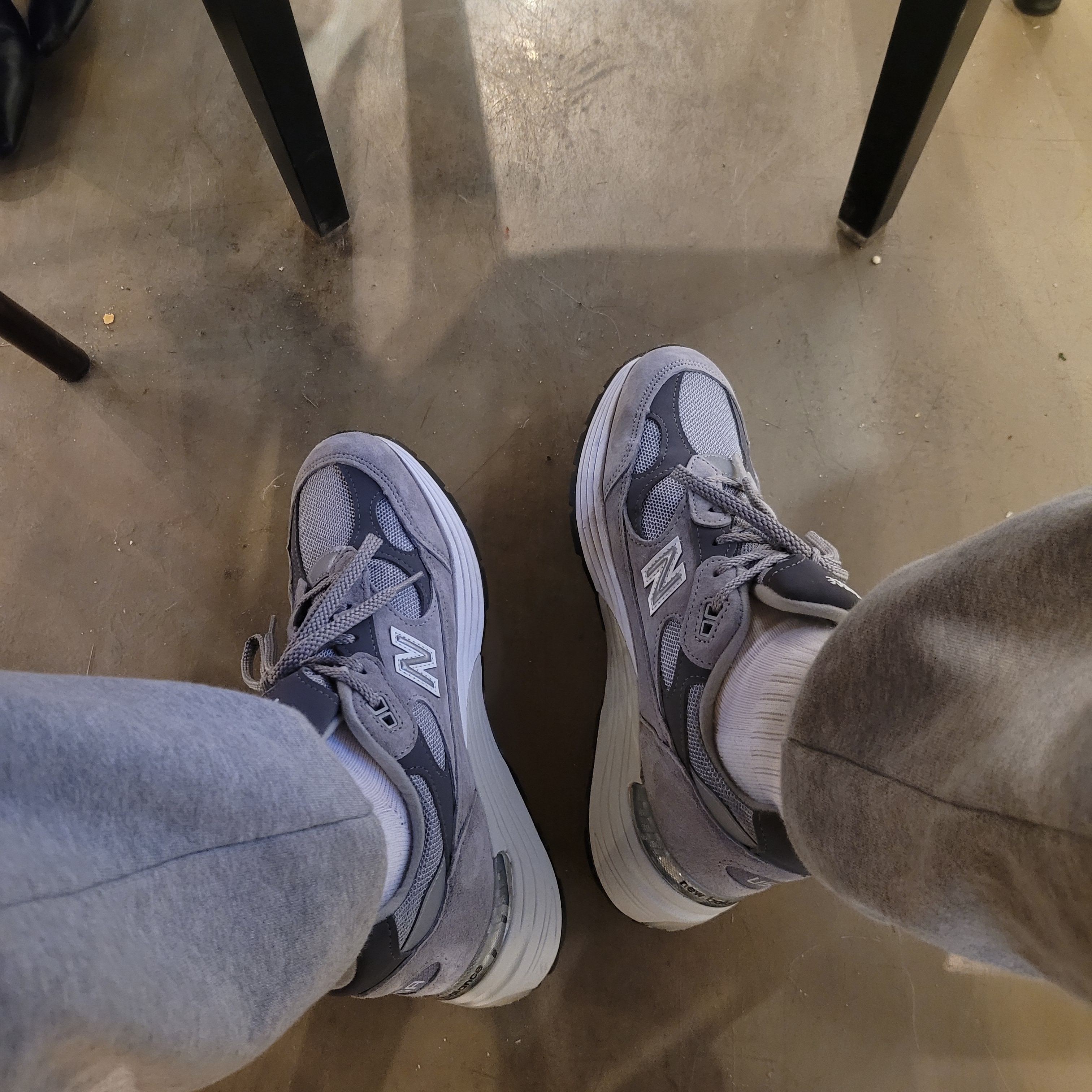 New Balance 992 Made in USA Grey - D Standard 착용 스타일
