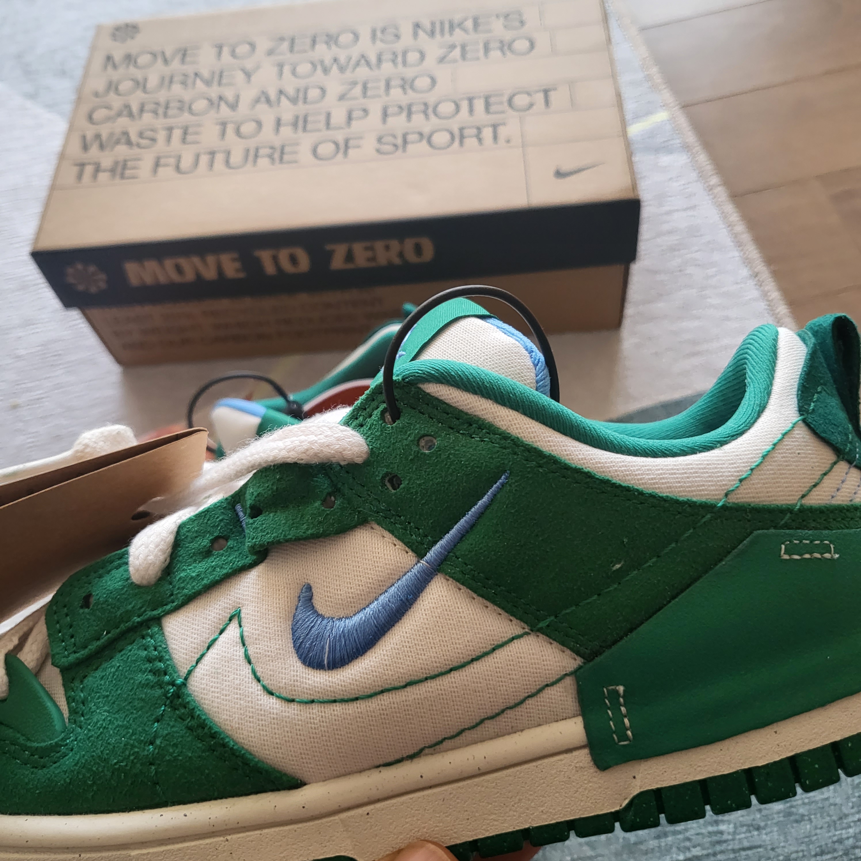 (W) Nike Dunk Low Disrupt 2 Phantom University Blue 착용 스타일 - 5