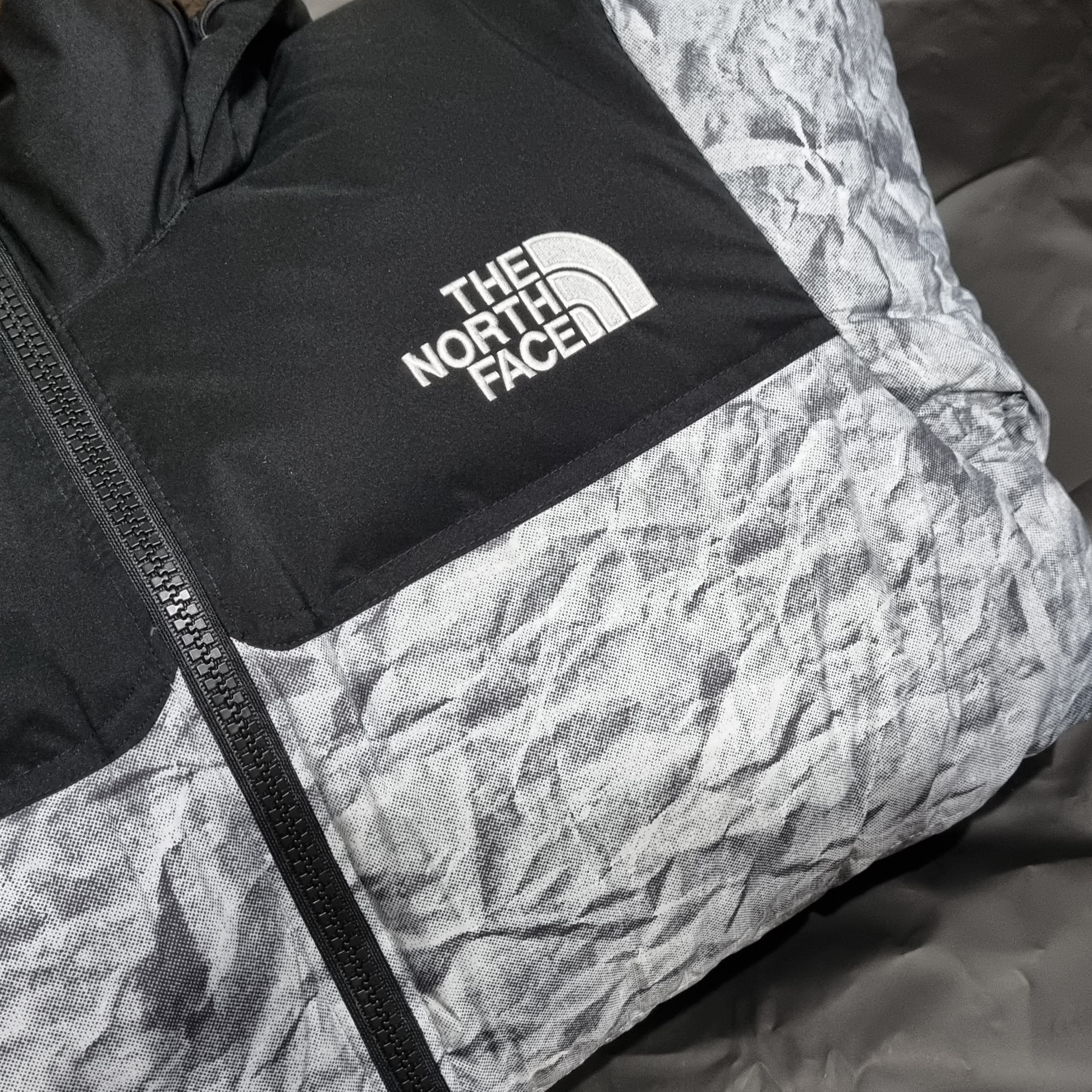 The North Face White Label Novelty Nuptse Down Jacket White 착용 스타일
