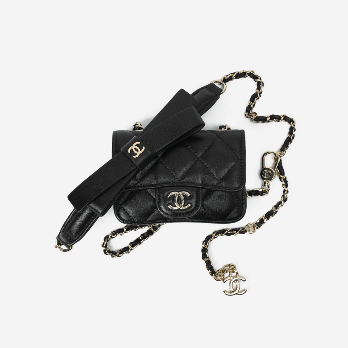 샤넬 벨트백 램스킨 & 골드 메탈 블랙(Chanel Belt Bag Lambskin & Gold Black) - 1