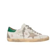 Golden Goose Superstar White Ice Green Tab Sneakers
