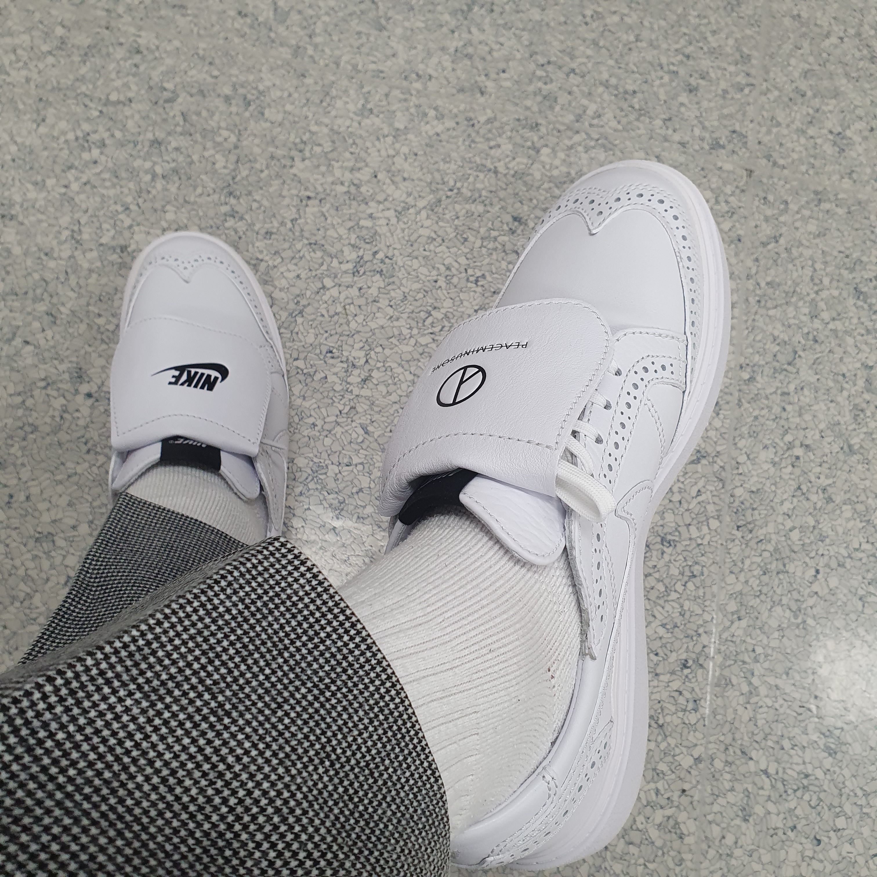 Nike x Peaceminusone Kwondo1 White 착용 스타일