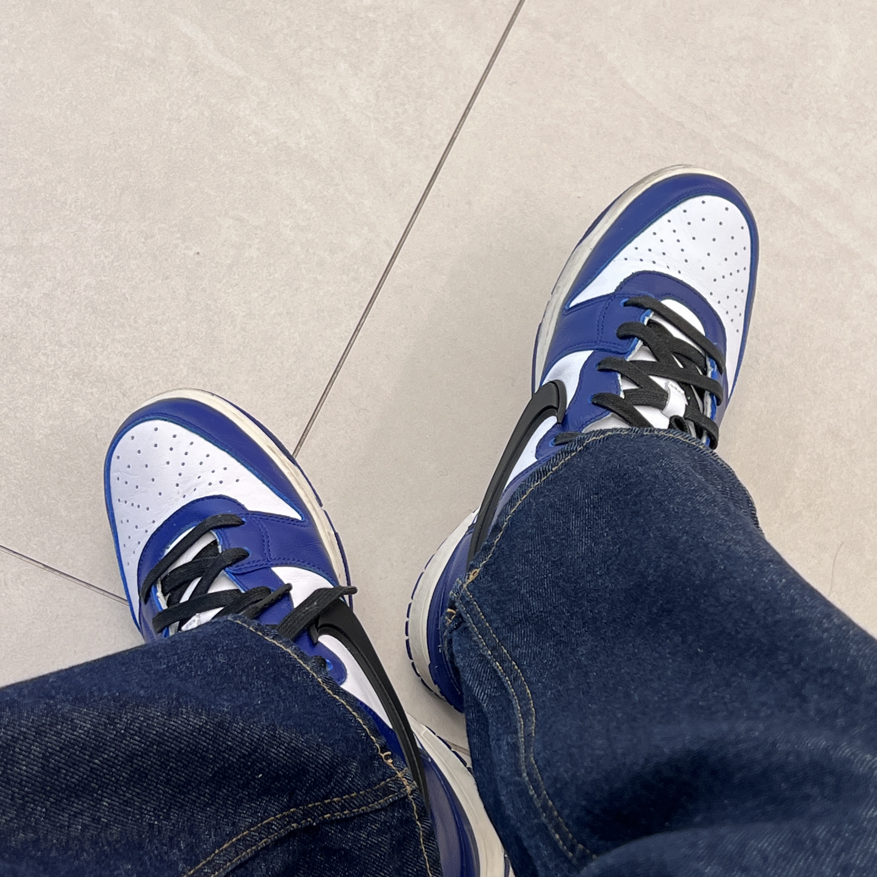 Nike x Ambush Dunk High Deep Royal Blue 착용 스타일 - 3