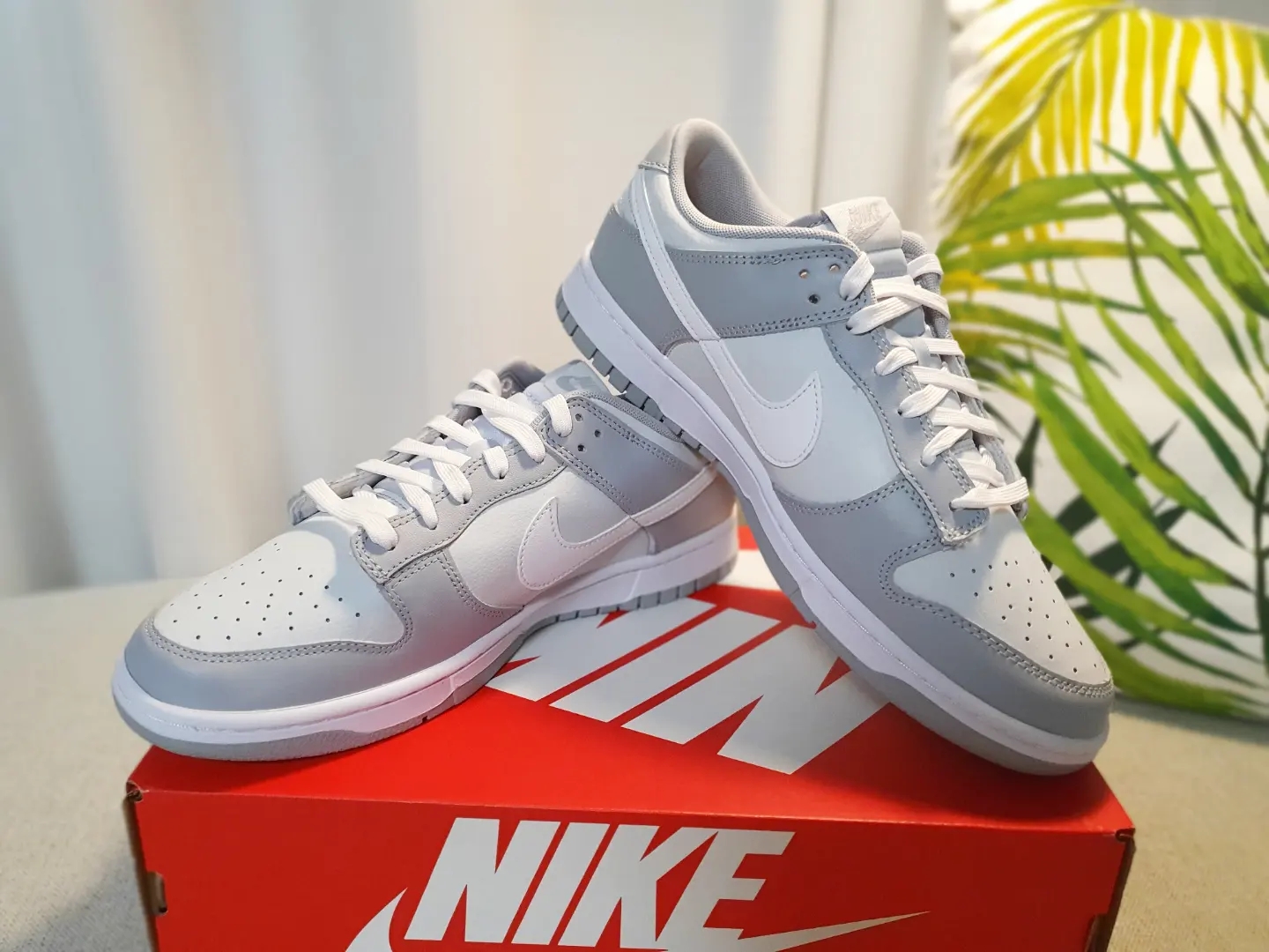 Nike Dunk Low Retro Wolf Grey 착용 스타일 - 1