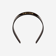 (W) Celine Headband in Acetate & Brass Dark Havana Gold