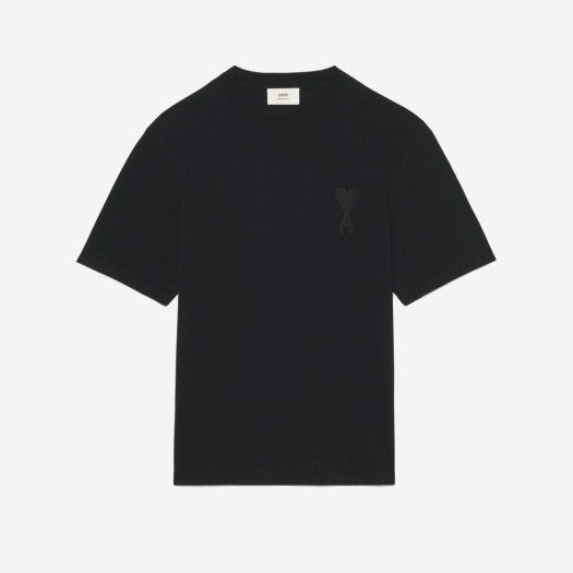 아미 톤온톤 하트 로고 티셔츠 블랙 느와르 - 22SS