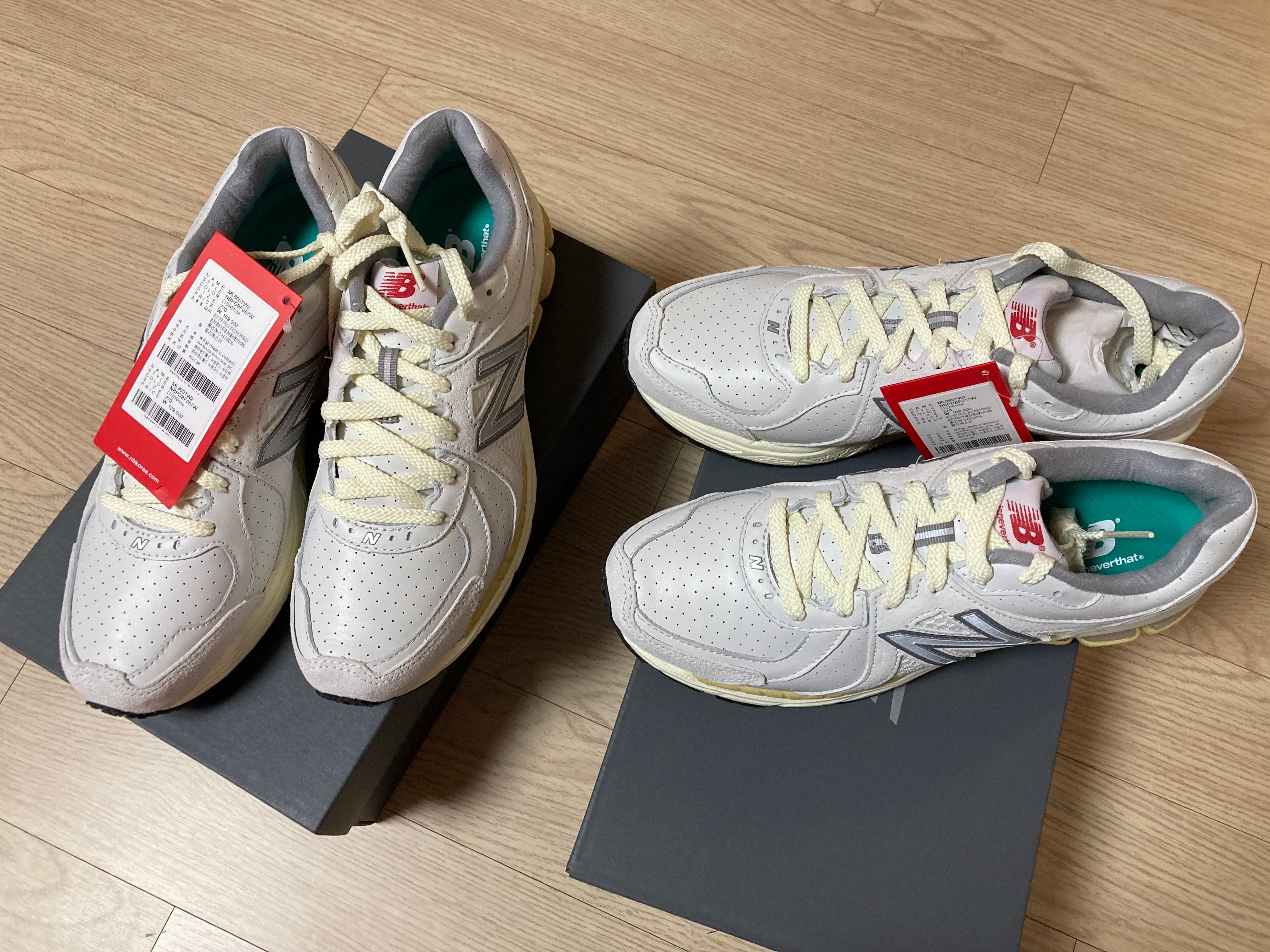 New Balance x Thisisneverthat 860v2 White 착용 스타일
