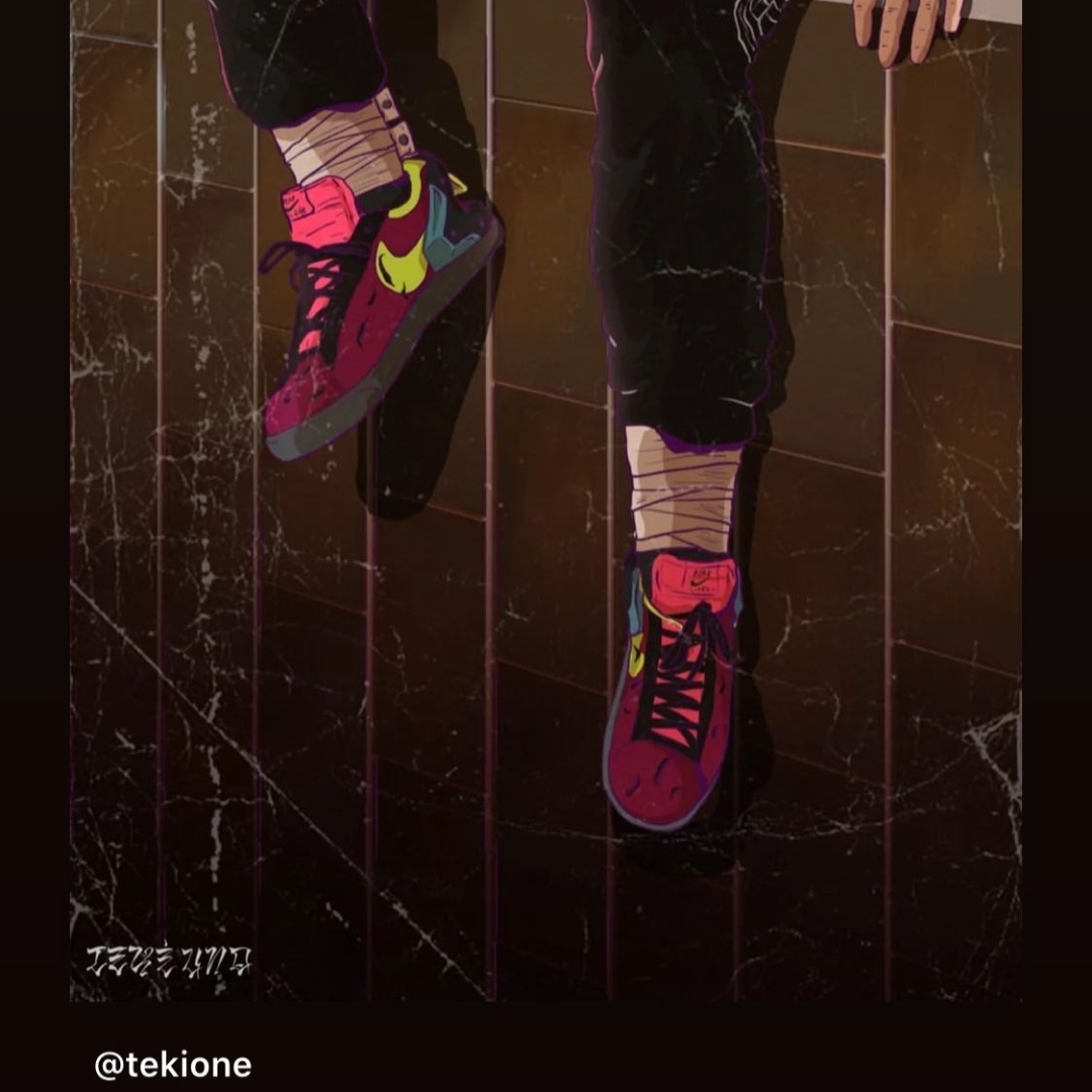 Nike x Acronym Blazer Low Night Maroon 착용 스타일