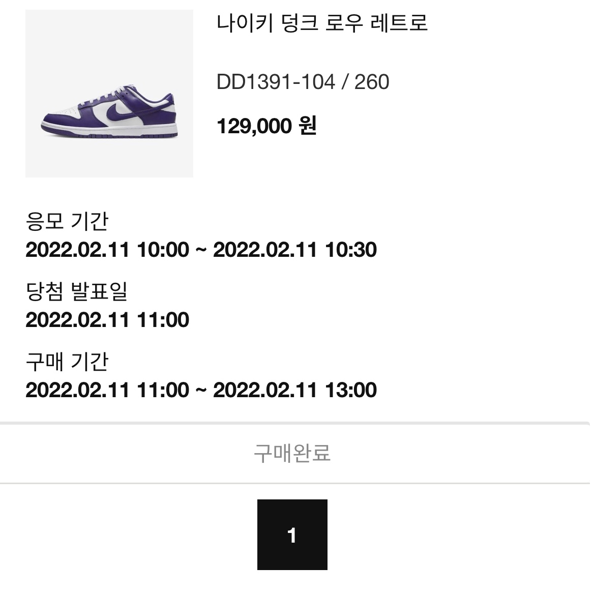 Nike Dunk Low Retro Championship Court Purple 착용 스타일