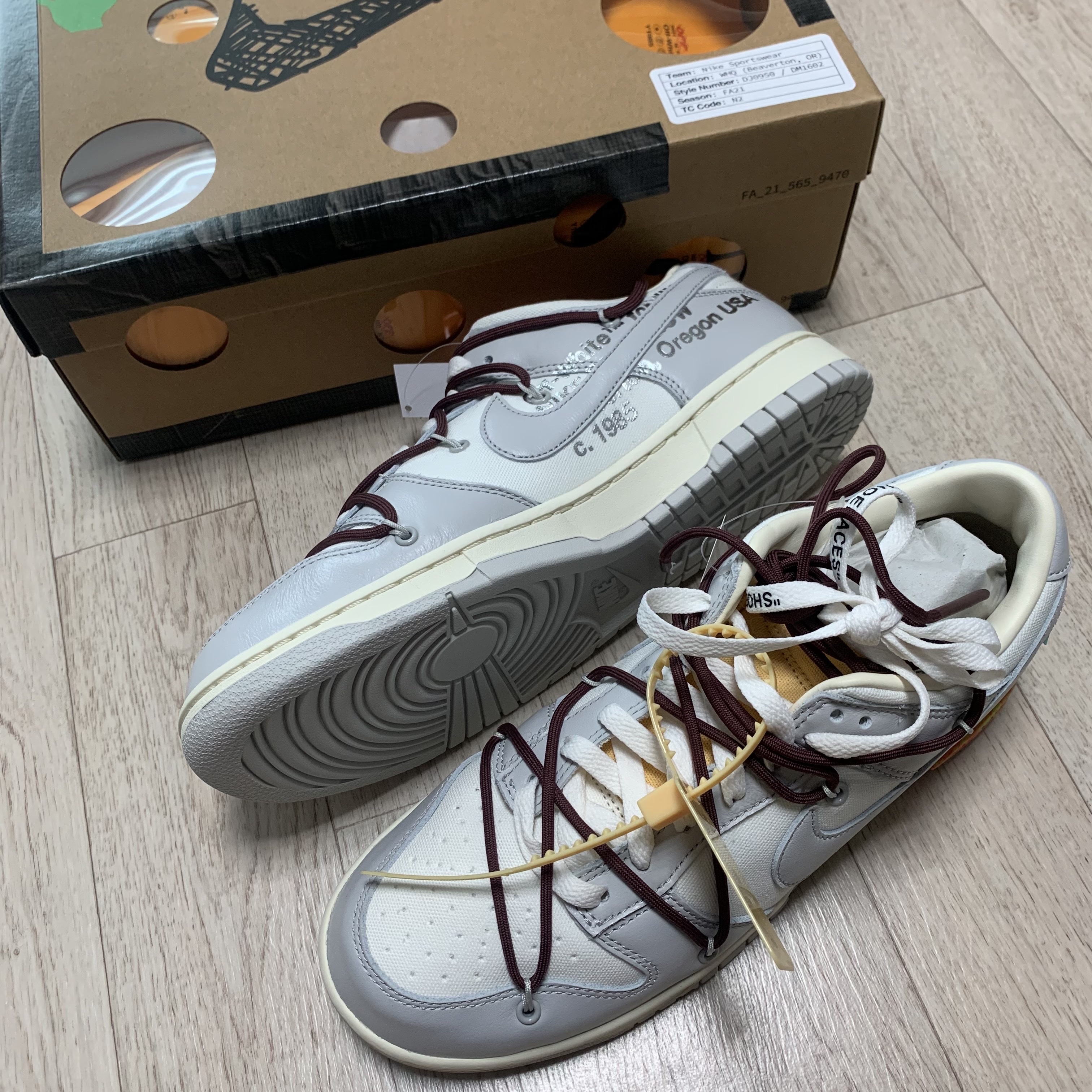 Nike x Off-White Dunk Low The 50 - Lot 46 착용 스타일