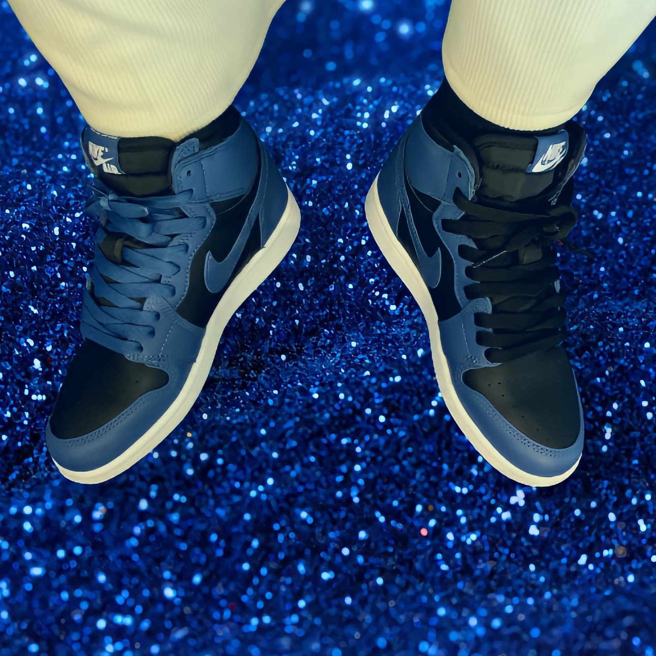 Jordan 1 Retro High OG Dark Marina Blue, (GS) Jordan 1 Retro High OG Dark Marina Blue 착용 스타일 - 1