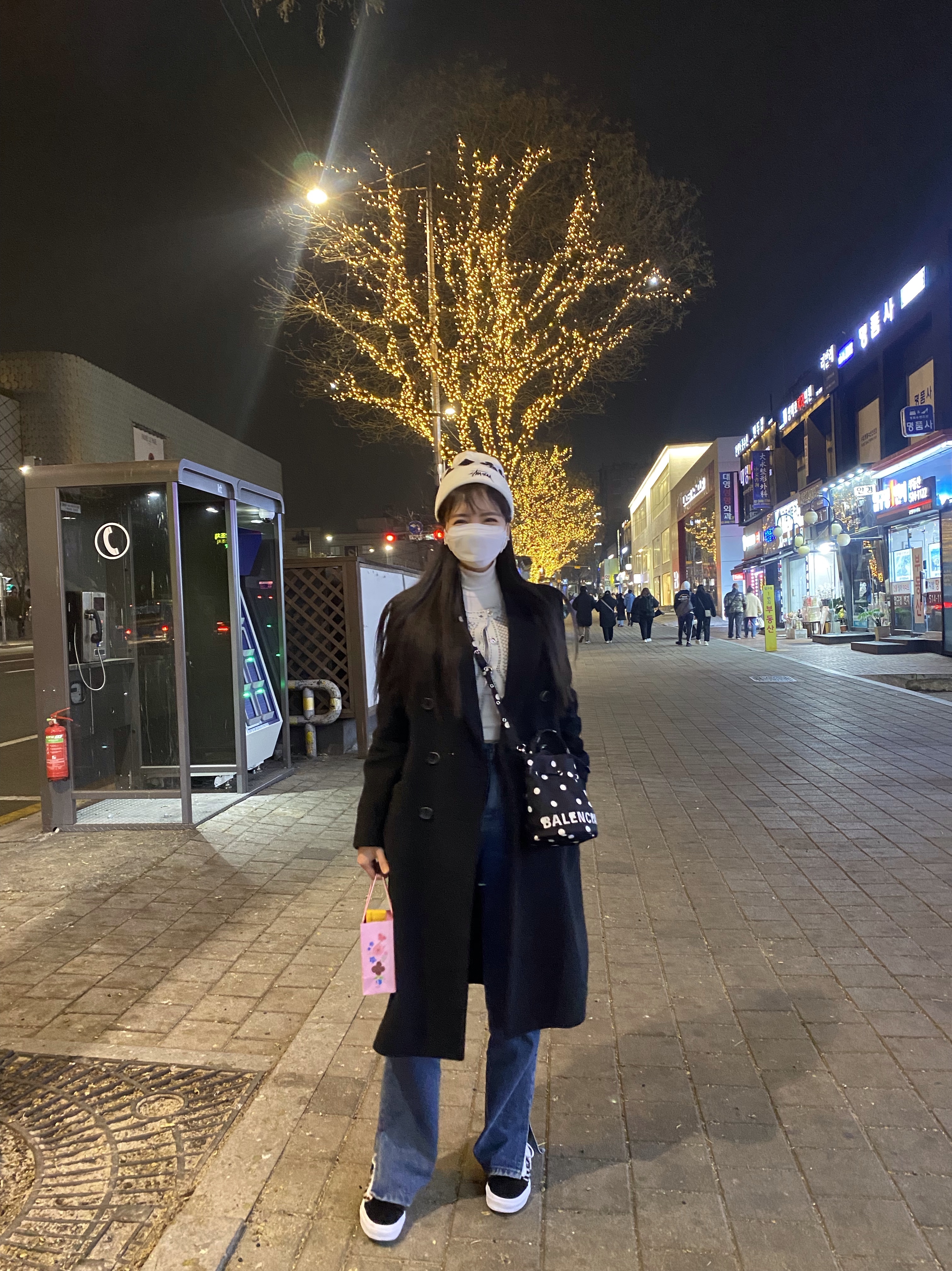 Stussy Full Suit Jacquard Cuff Beanie Black 착용 스타일 - 3
