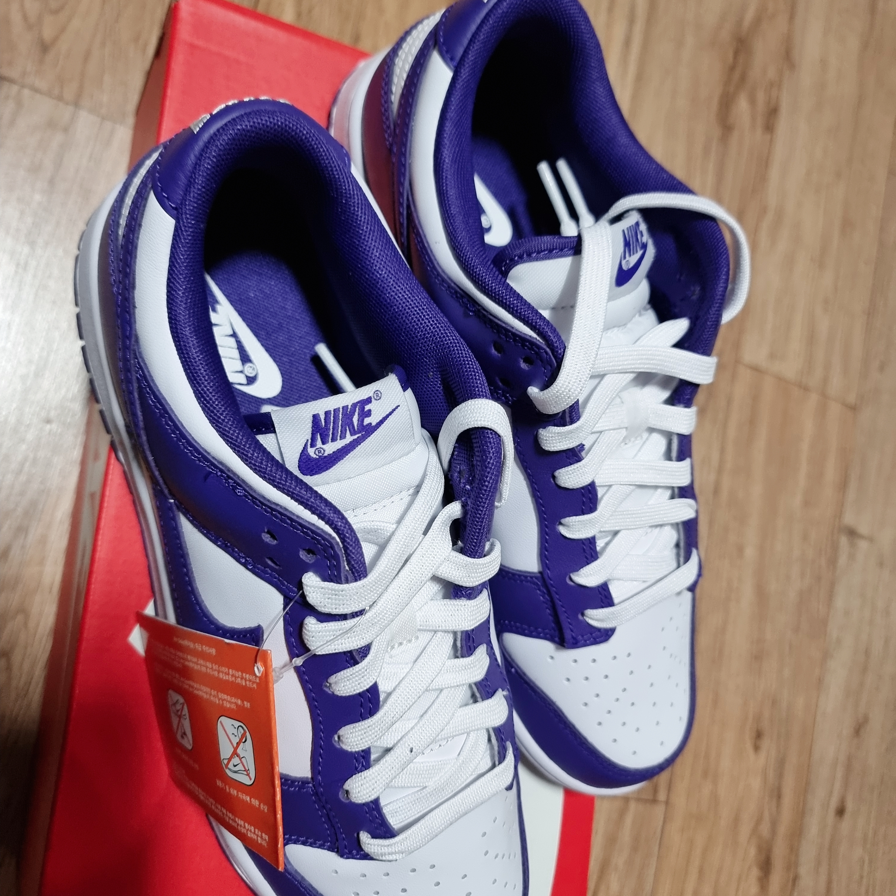 Nike Dunk Low Retro Championship Court Purple 착용 스타일 - 4