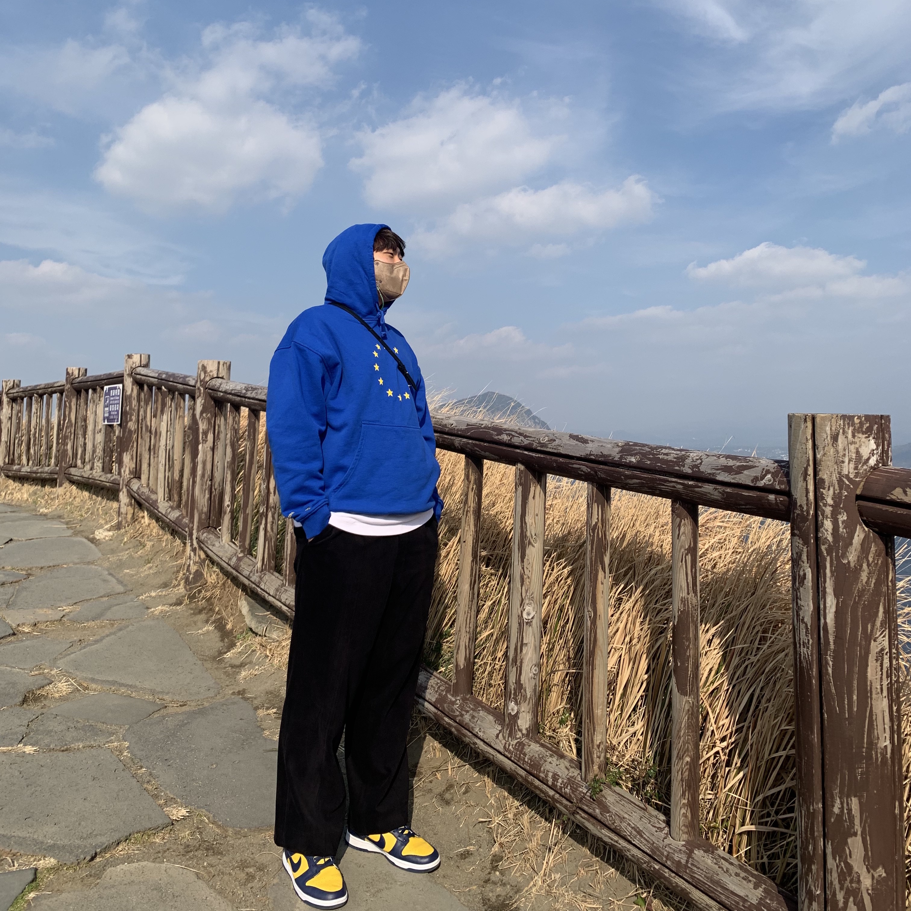 Souvenir Official Eunify Classic Hoodie Blue, Nike Dunk Low Retro Varsity Maize 착용 스타일
