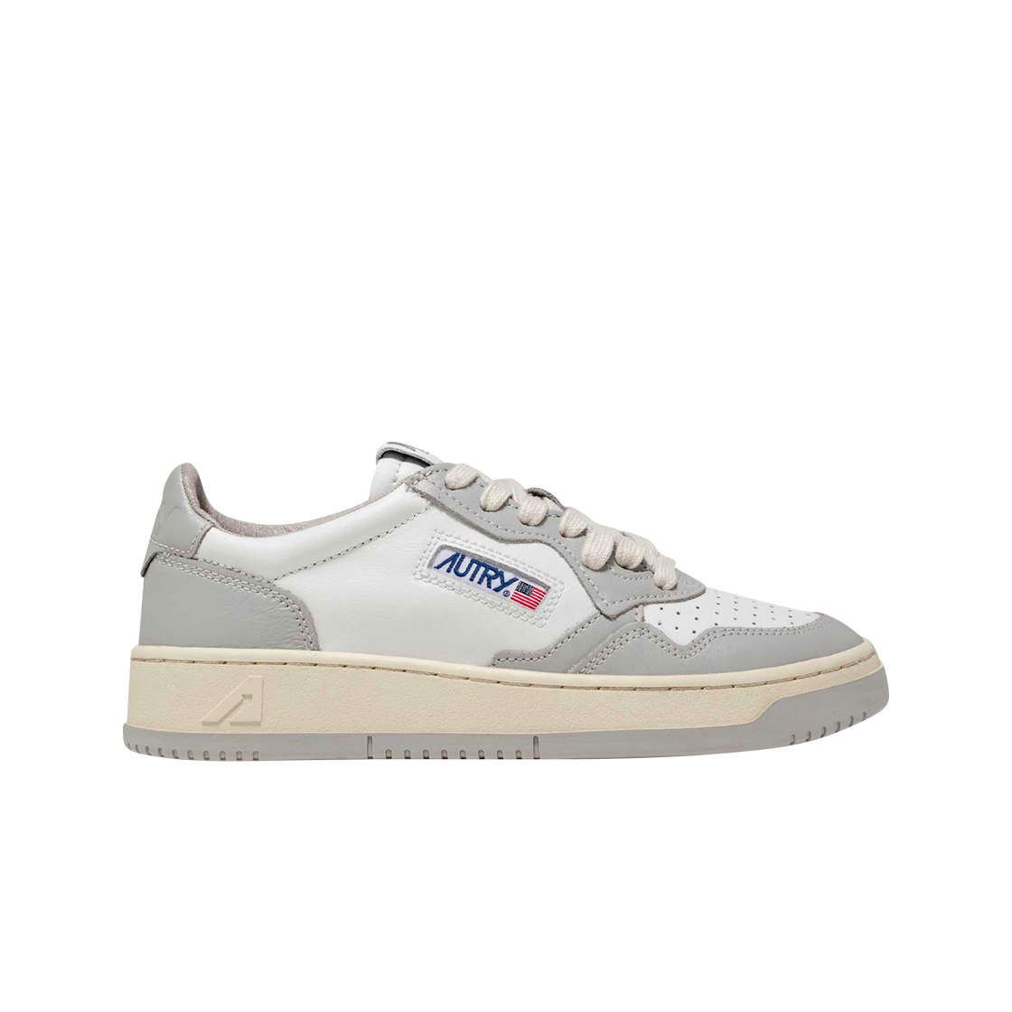 오트리 메달리스트 로우 레더 스니커즈 그레이 화이트(Autry Medalist Low Leather Sneakers Grey White)