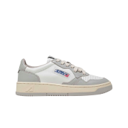 Autry Medalist Low Leather Sneakers Grey White