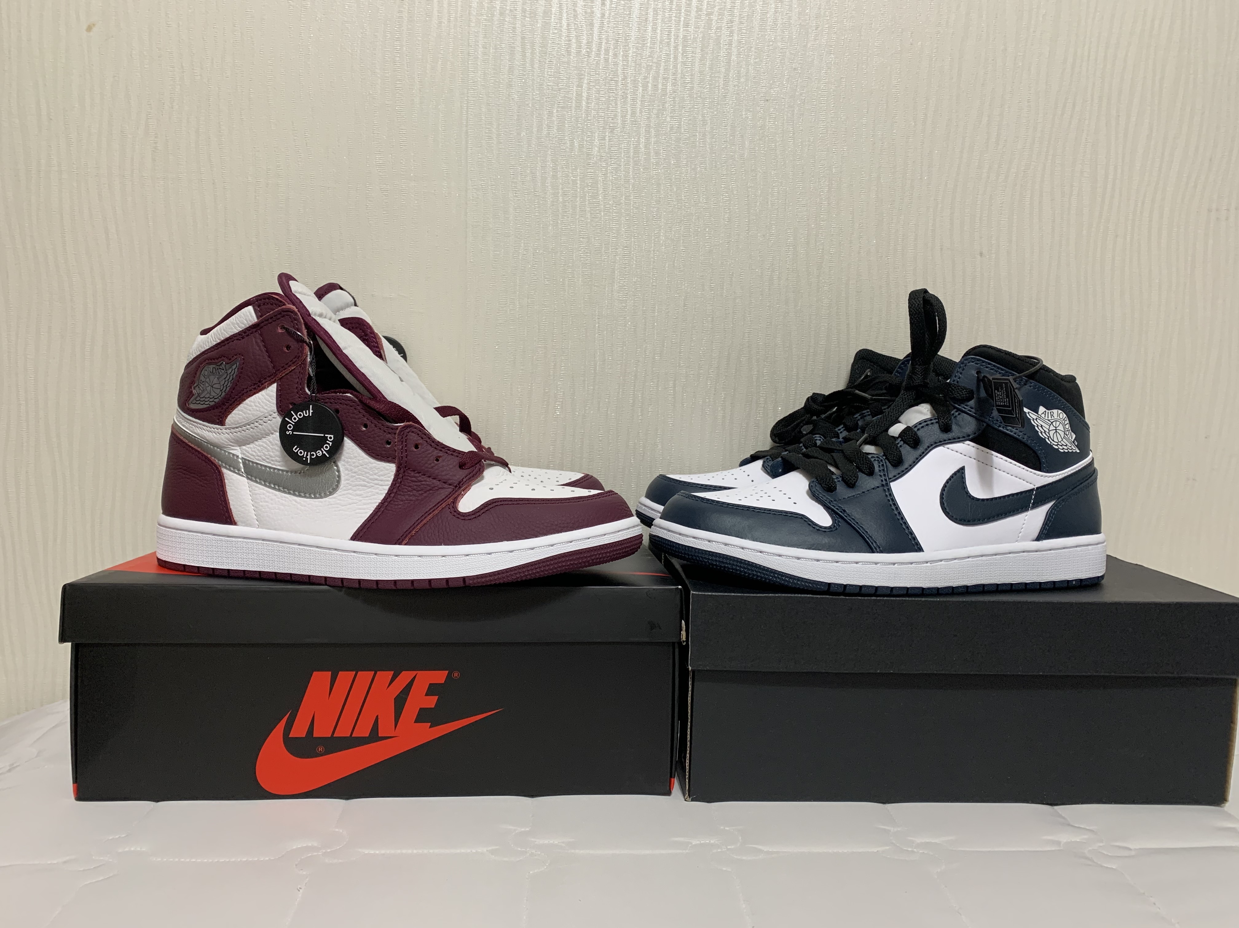 Jordan 1 Mid Dark Teal, Jordan 1 Retro High OG Bordeaux 착용 스타일