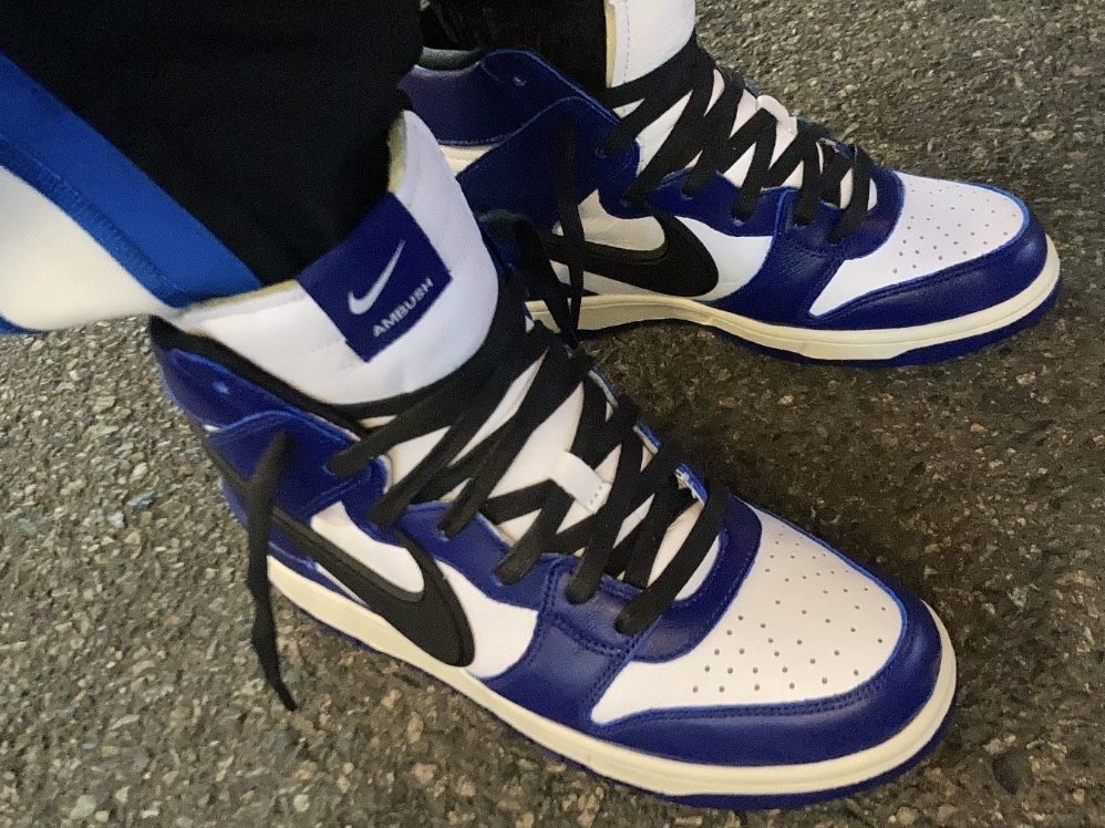 Nike x Ambush Dunk High Deep Royal Blue 착용 스타일 - 3