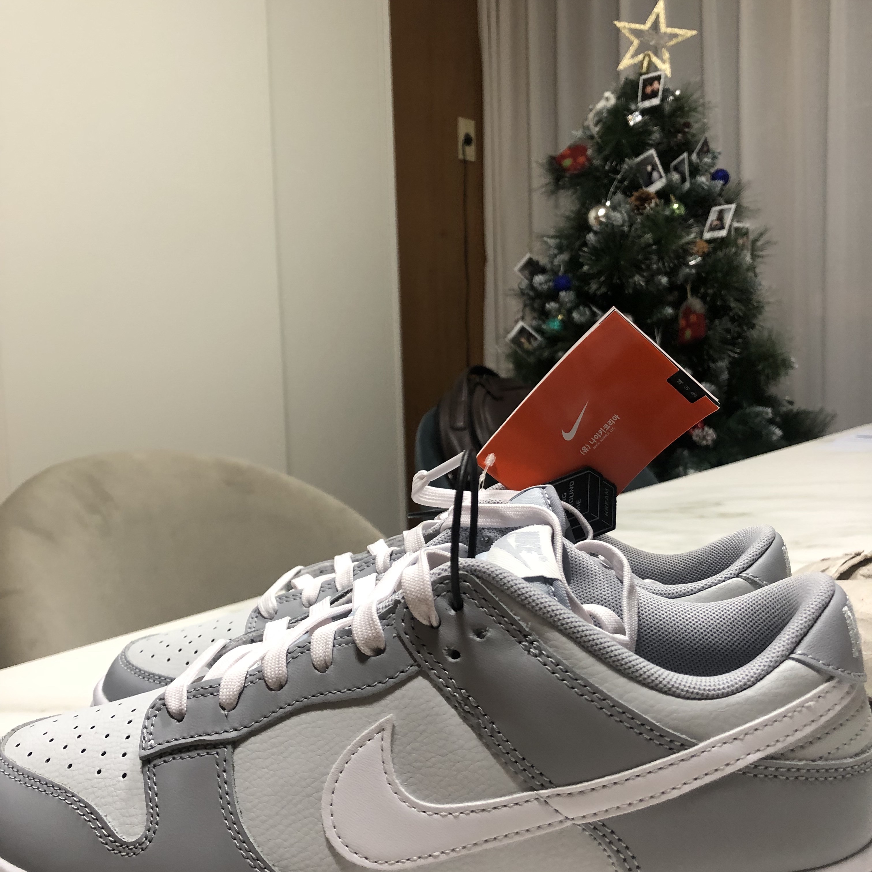 Nike Dunk Low Retro Wolf Grey 착용 스타일 - 1