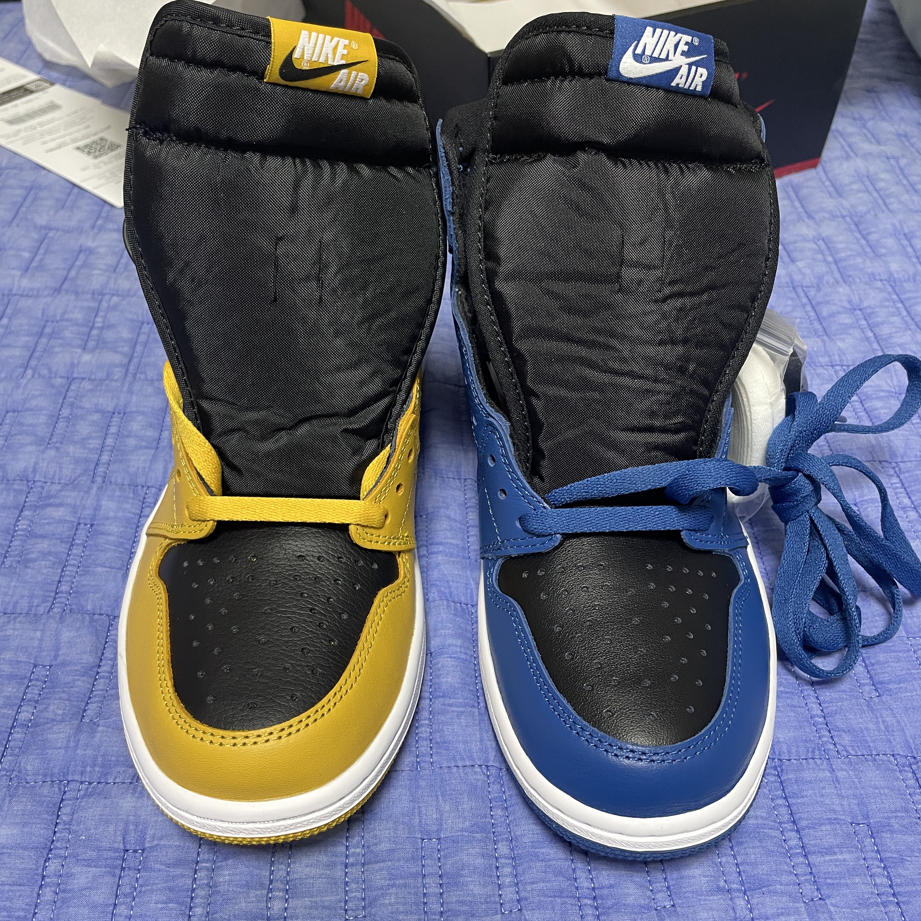 Jordan 1 Retro High OG Dark Marina Blue, Jordan 1 Retro High OG Pollen 착용 스타일 - 1