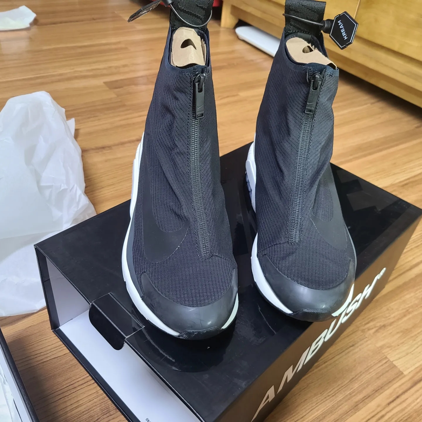 Nike x Ambush Air Max 180 High Black 착용 스타일 - 1