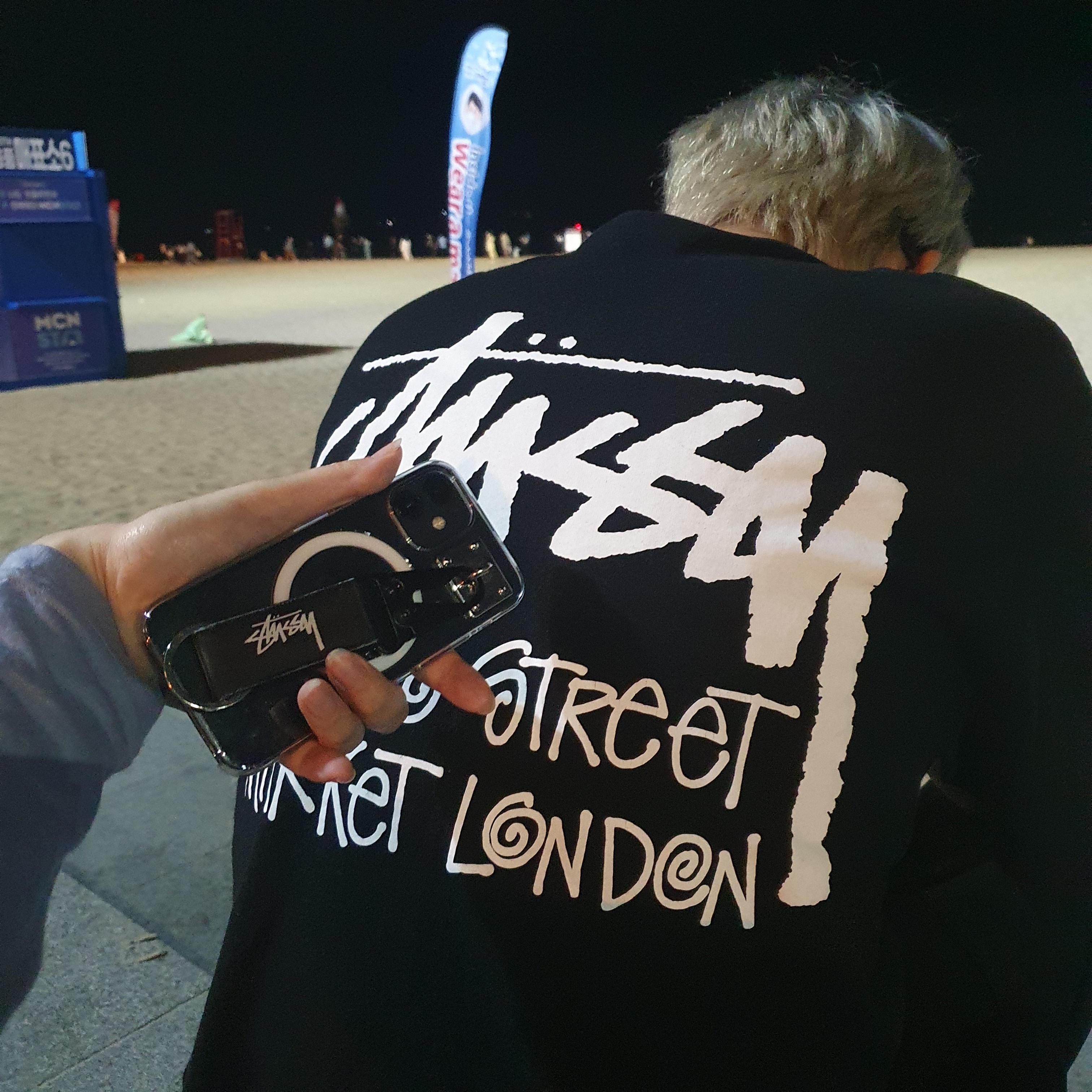Stussy Stock DSM London T-Shirt Black 착용 스타일